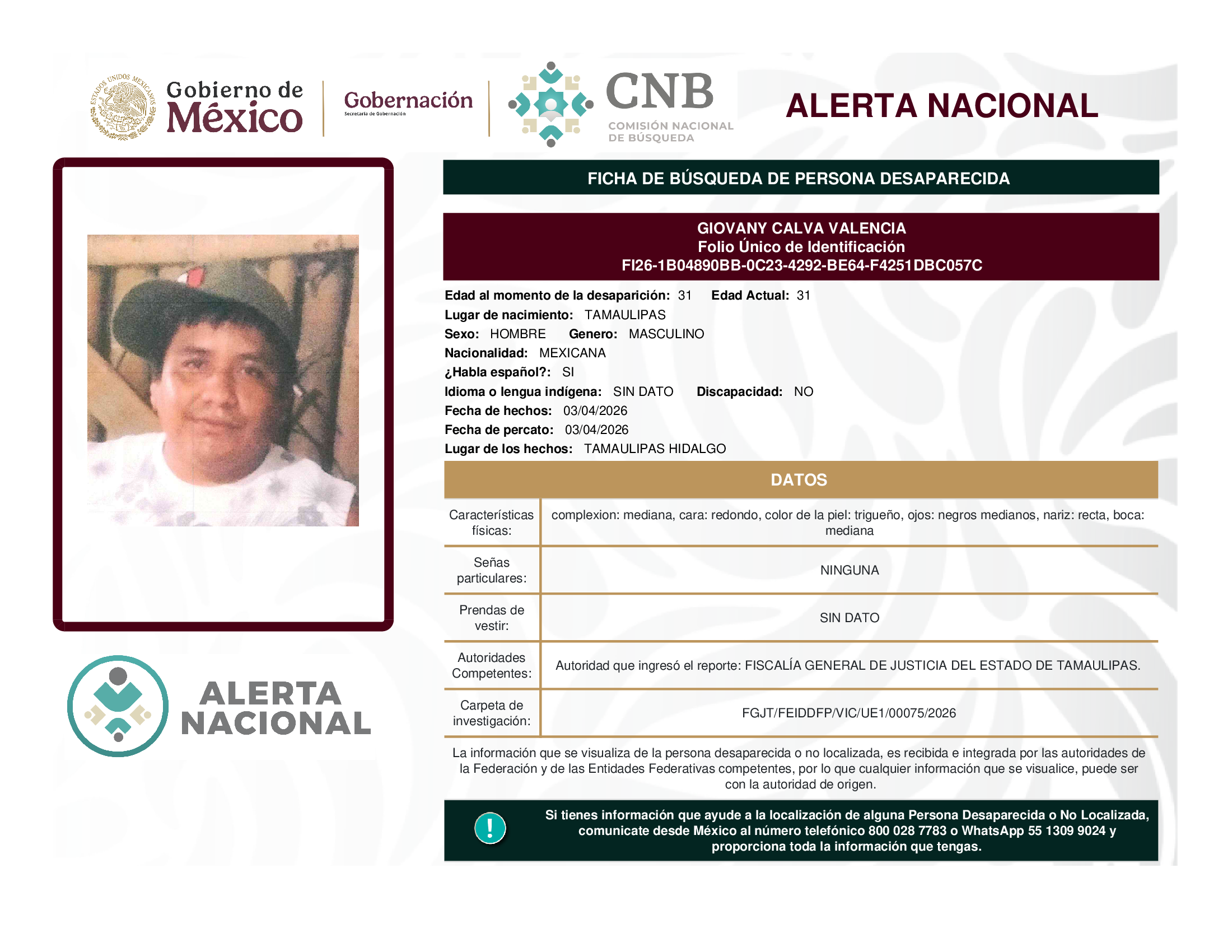 GIOVANY CALVA VALENCIA