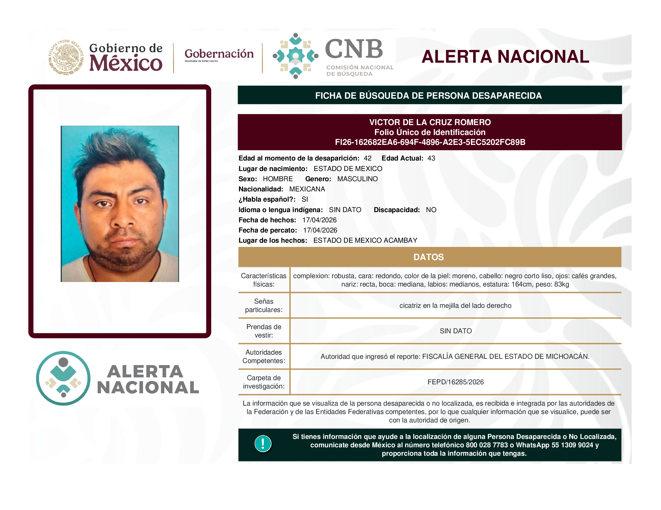 VICTOR DE LA CRUZ ROMERO