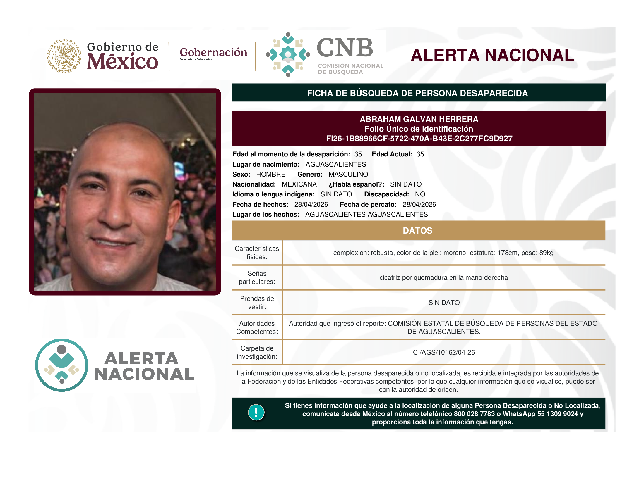ABRAHAM GALVAN HERRERA