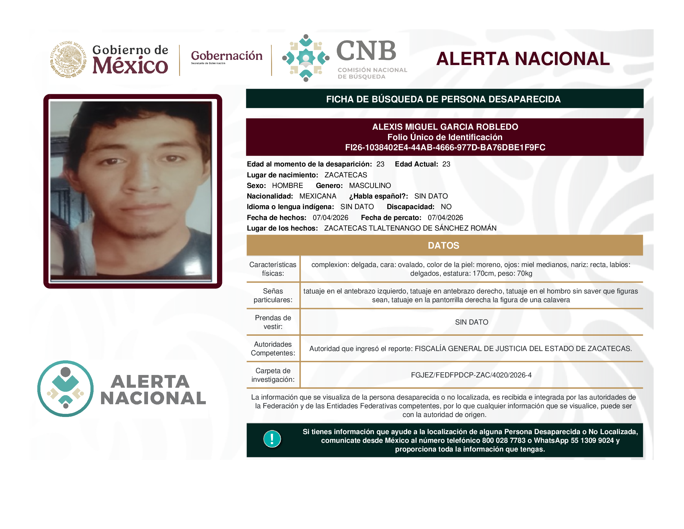ALEXIS MIGUEL GARCIA ROBLEDO