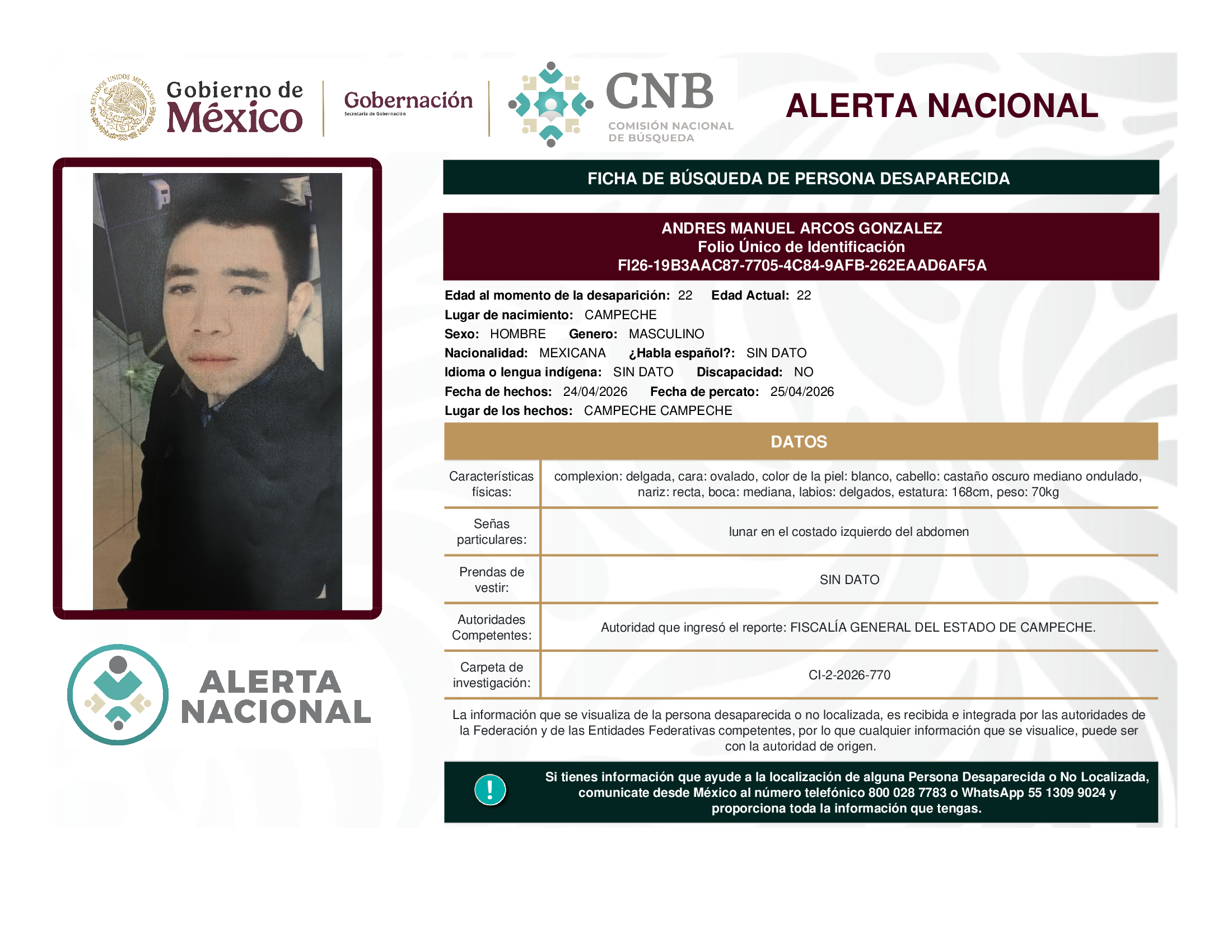 ANDRES MANUEL ARCOS GONZALEZ