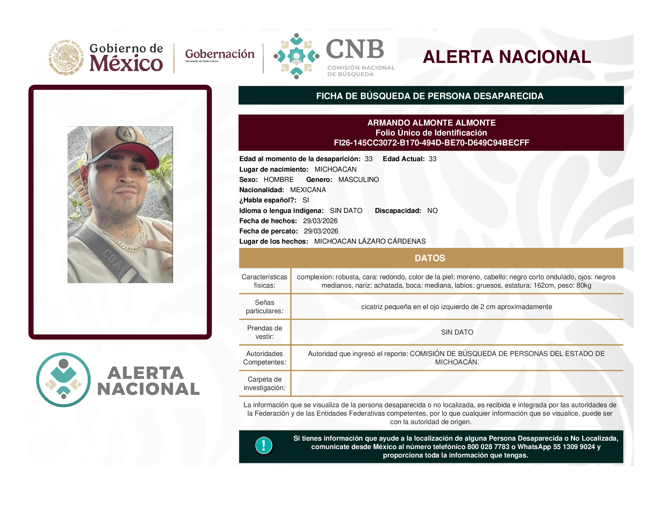 ARMANDO ALMONTE ALMONTE