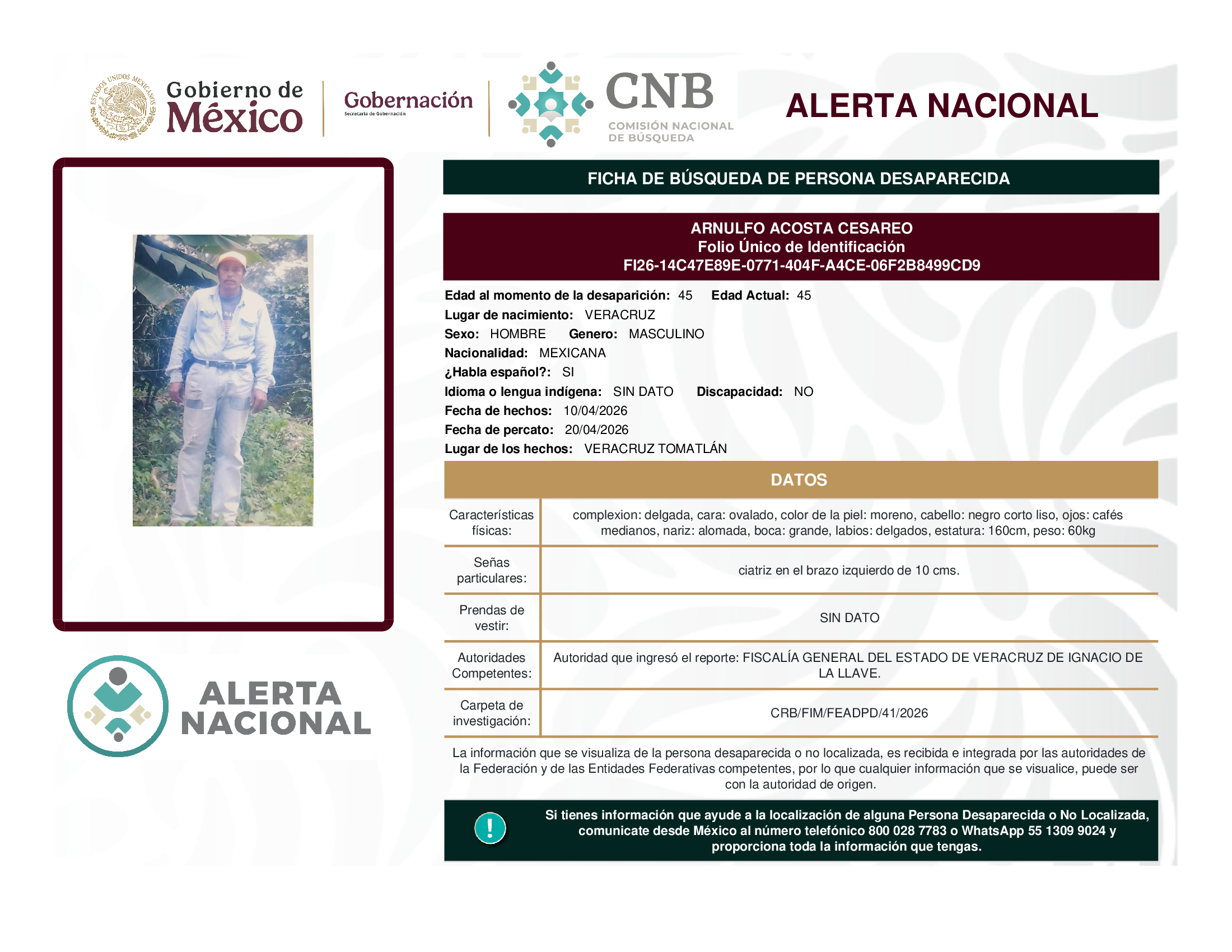 ARNULFO ACOSTA CESAREO