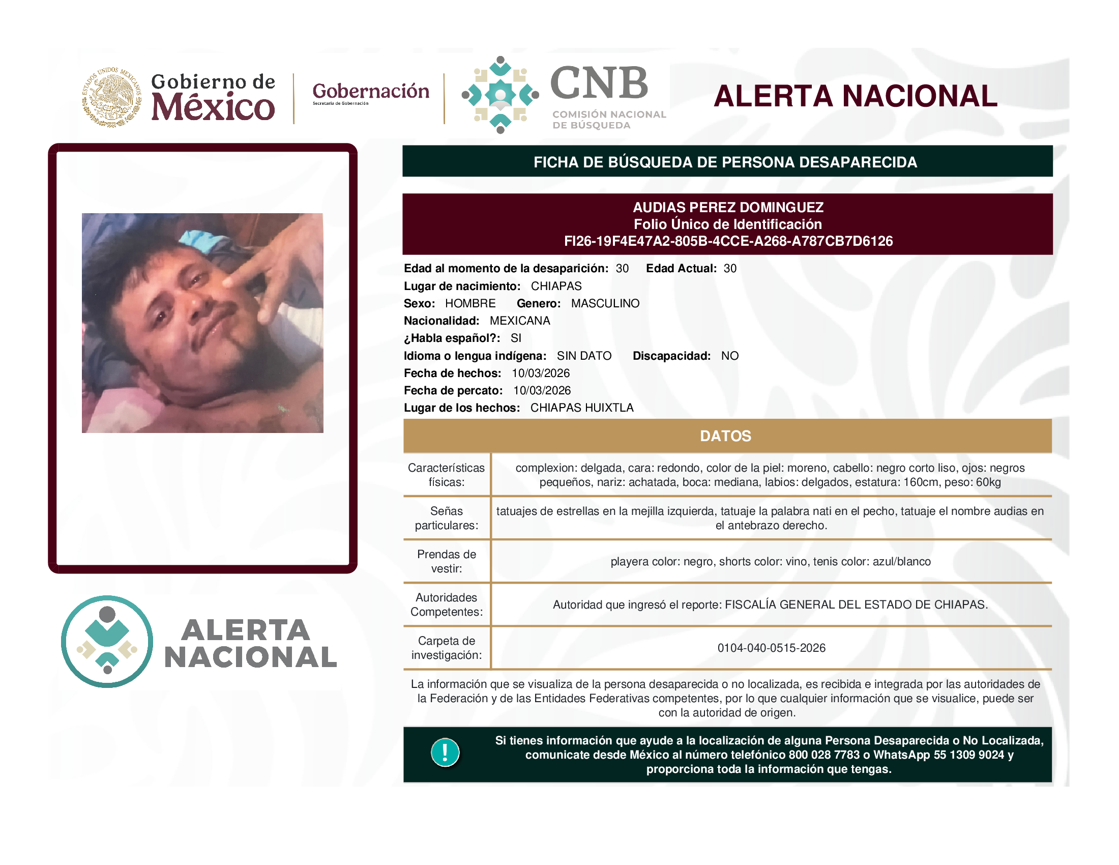 AUDIAS PEREZ DOMINGUEZ