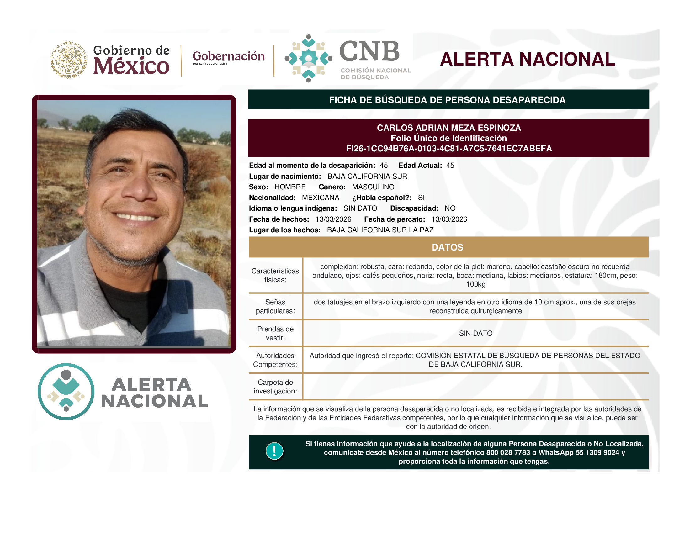 CARLOS ADRIAN MEZA ESPINOZA