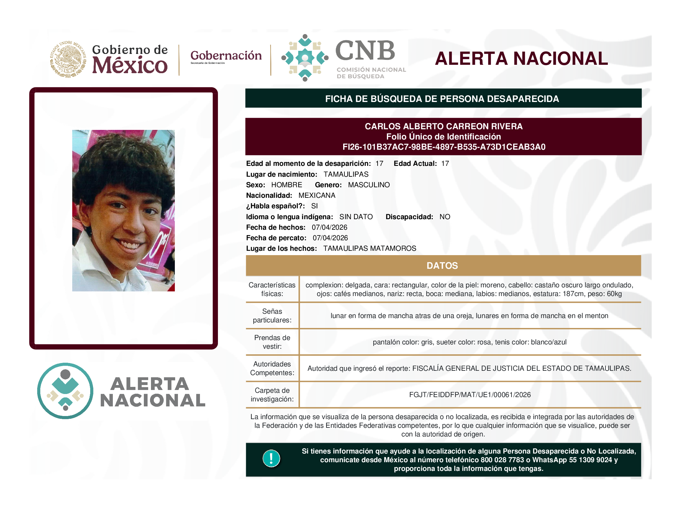 CARLOS ALBERTO CARREON RIVERA