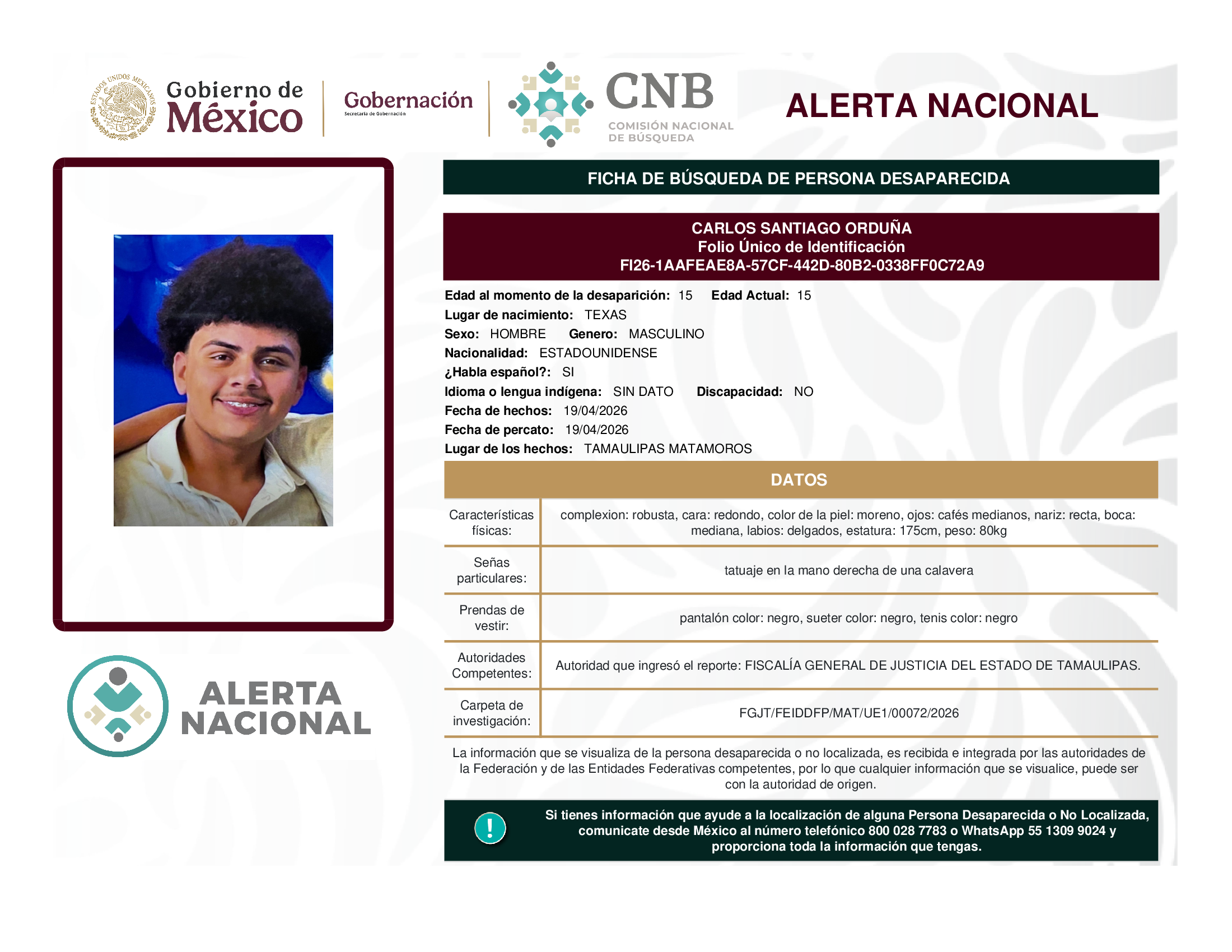 CARLOS SANTIAGO ORDUÑA