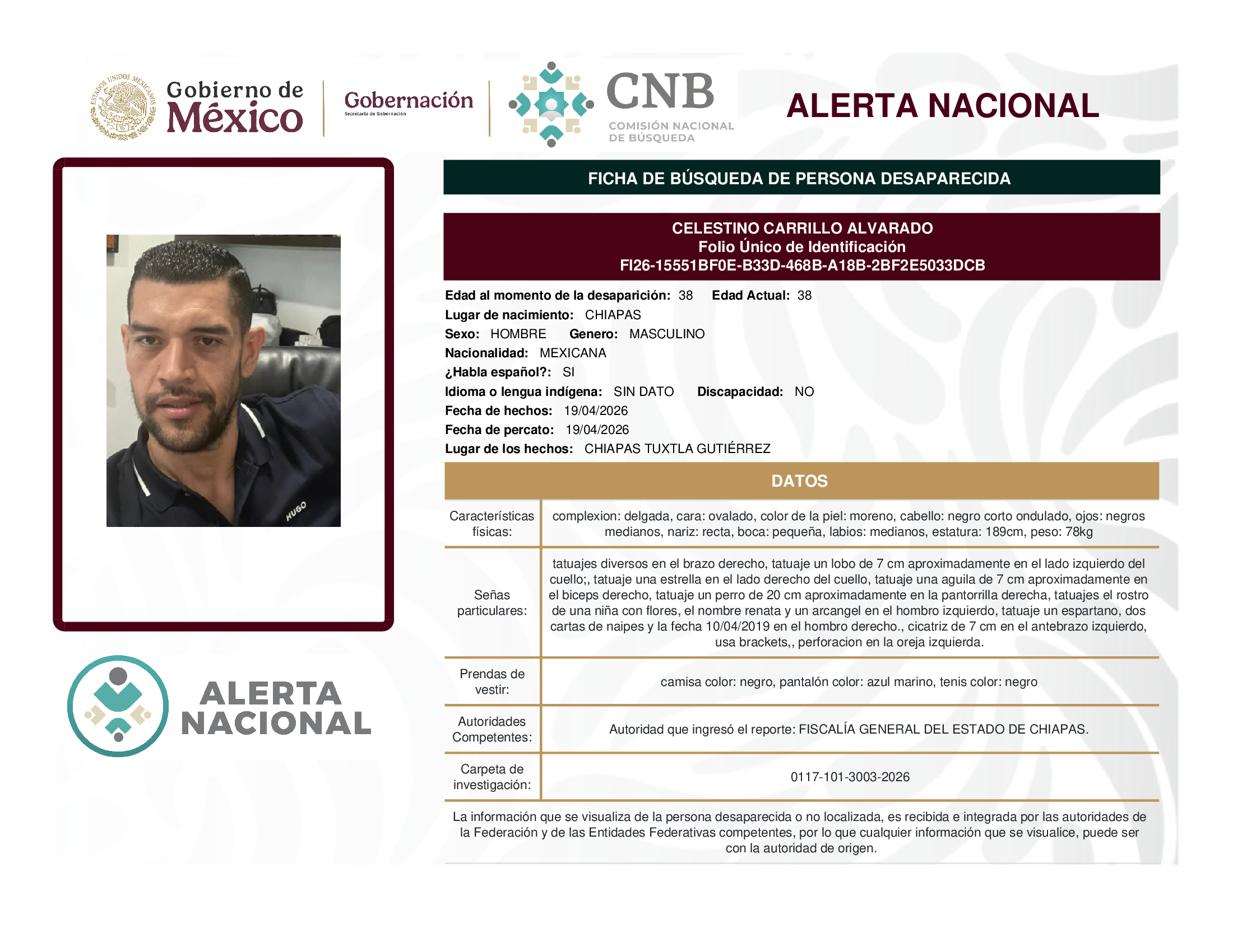 CELESTINO CARRILLO ALVARADO