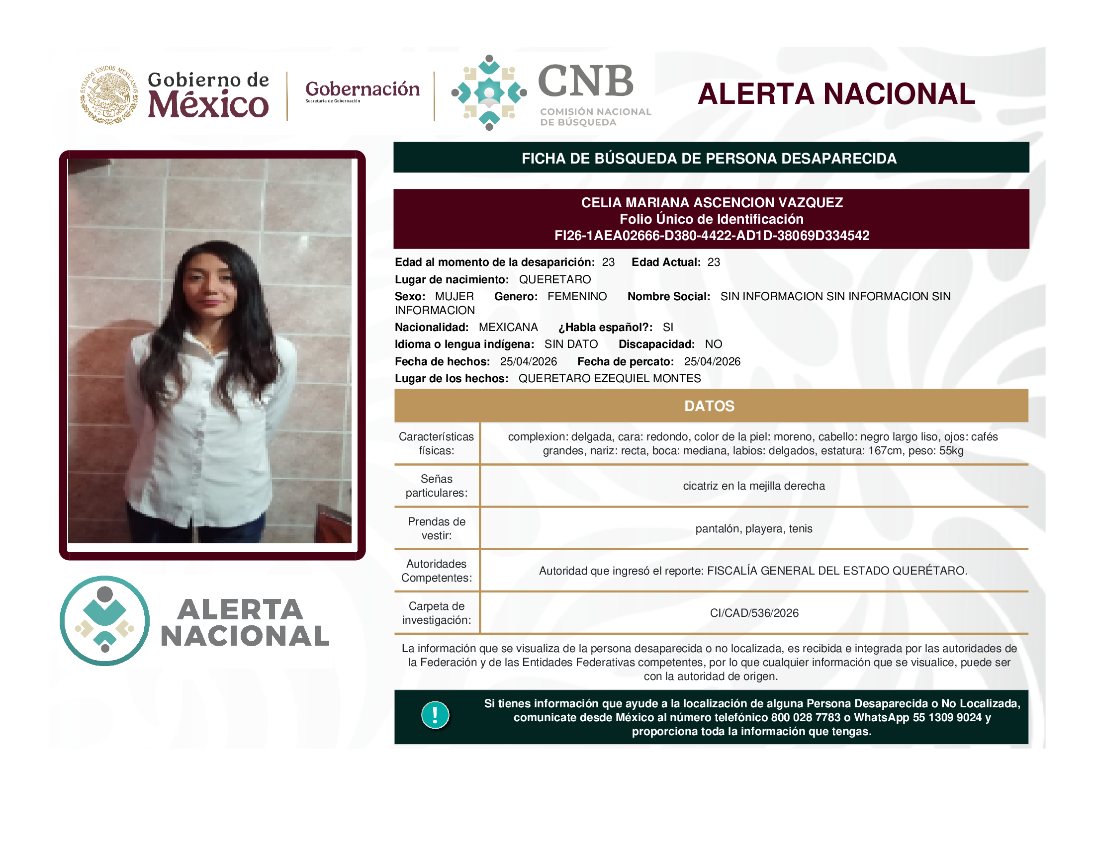 CELIA MARIANA ASCENCION VAZQUEZ