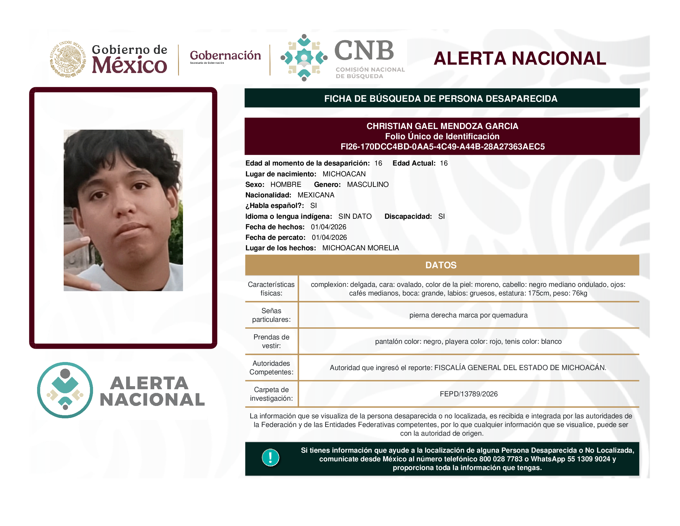 CHRISTIAN GAEL MENDOZA GARCIA