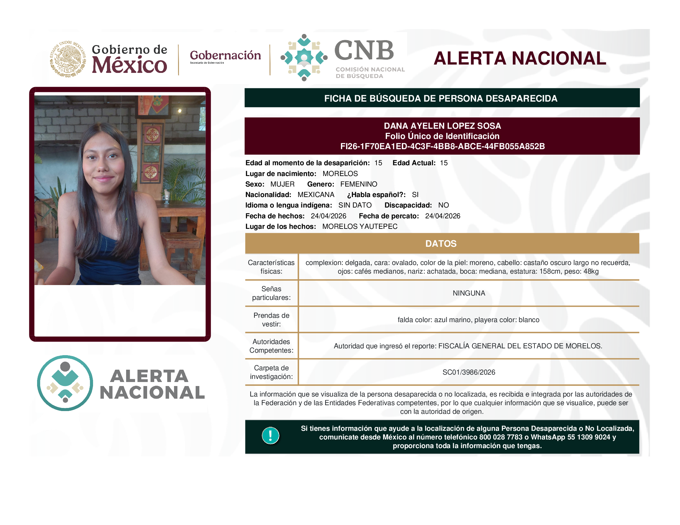 DANA AYELEN LOPEZ SOSA