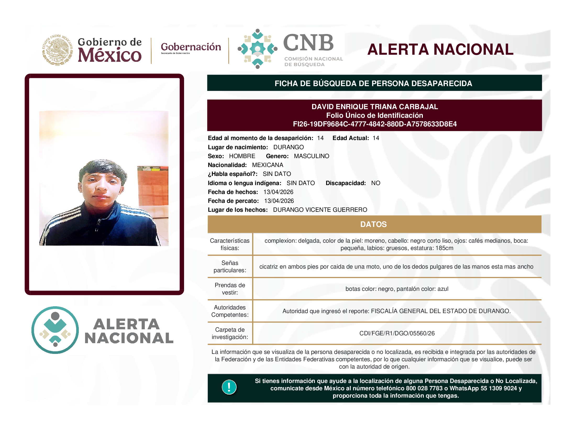 DAVID ENRIQUE TRIANA CARBAJAL