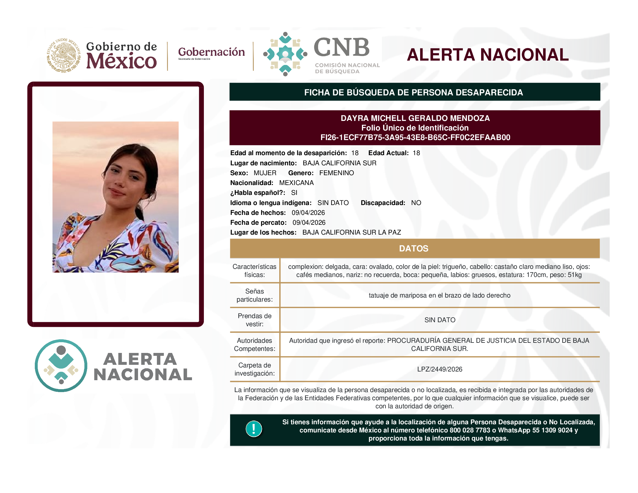 DAYRA MICHELL GERALDO MENDOZA