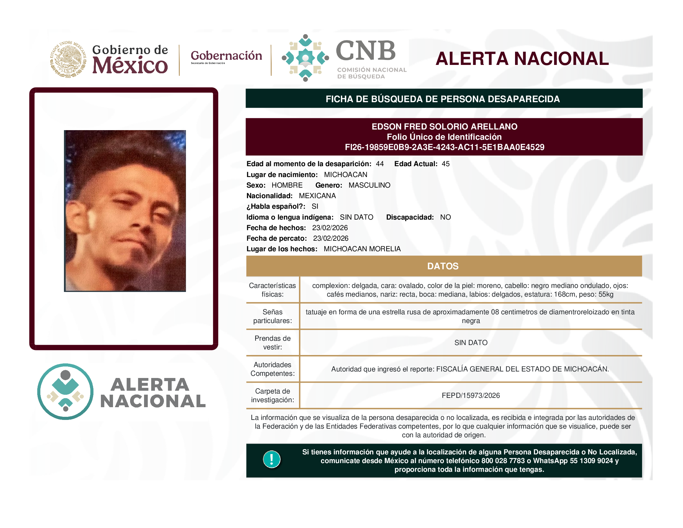 EDSON FRED SOLORIO ARELLANO