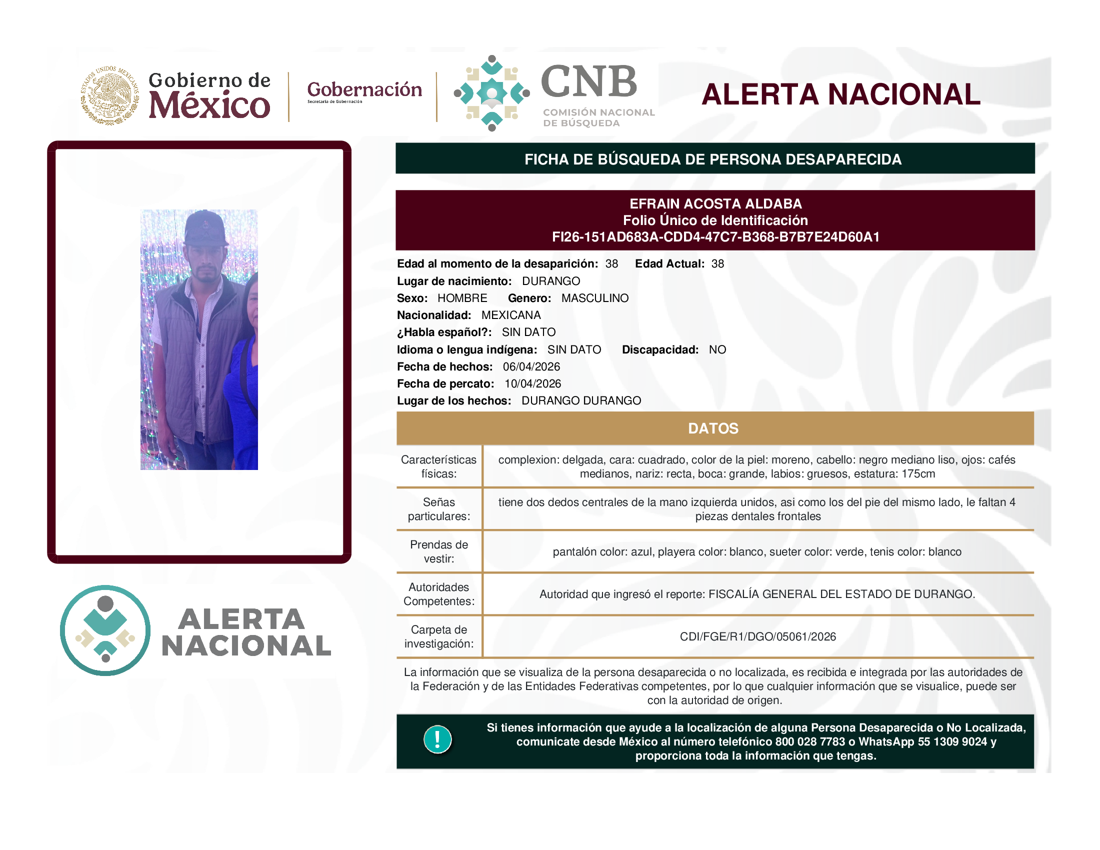 EFRAIN ACOSTA ALDABA