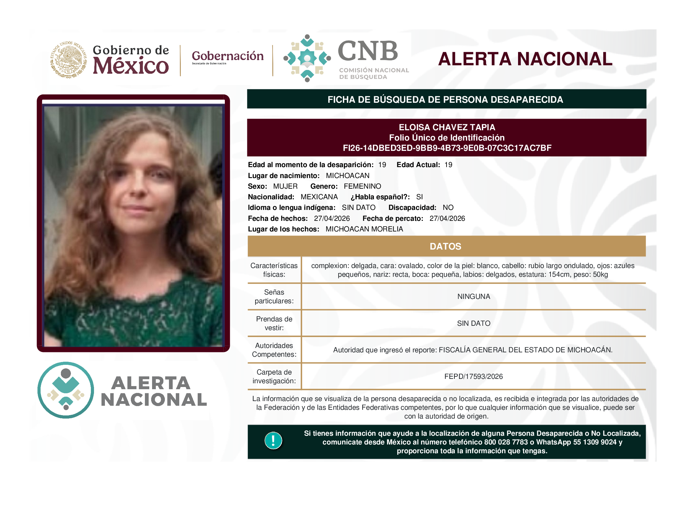 ELOISA CHAVEZ TAPIA