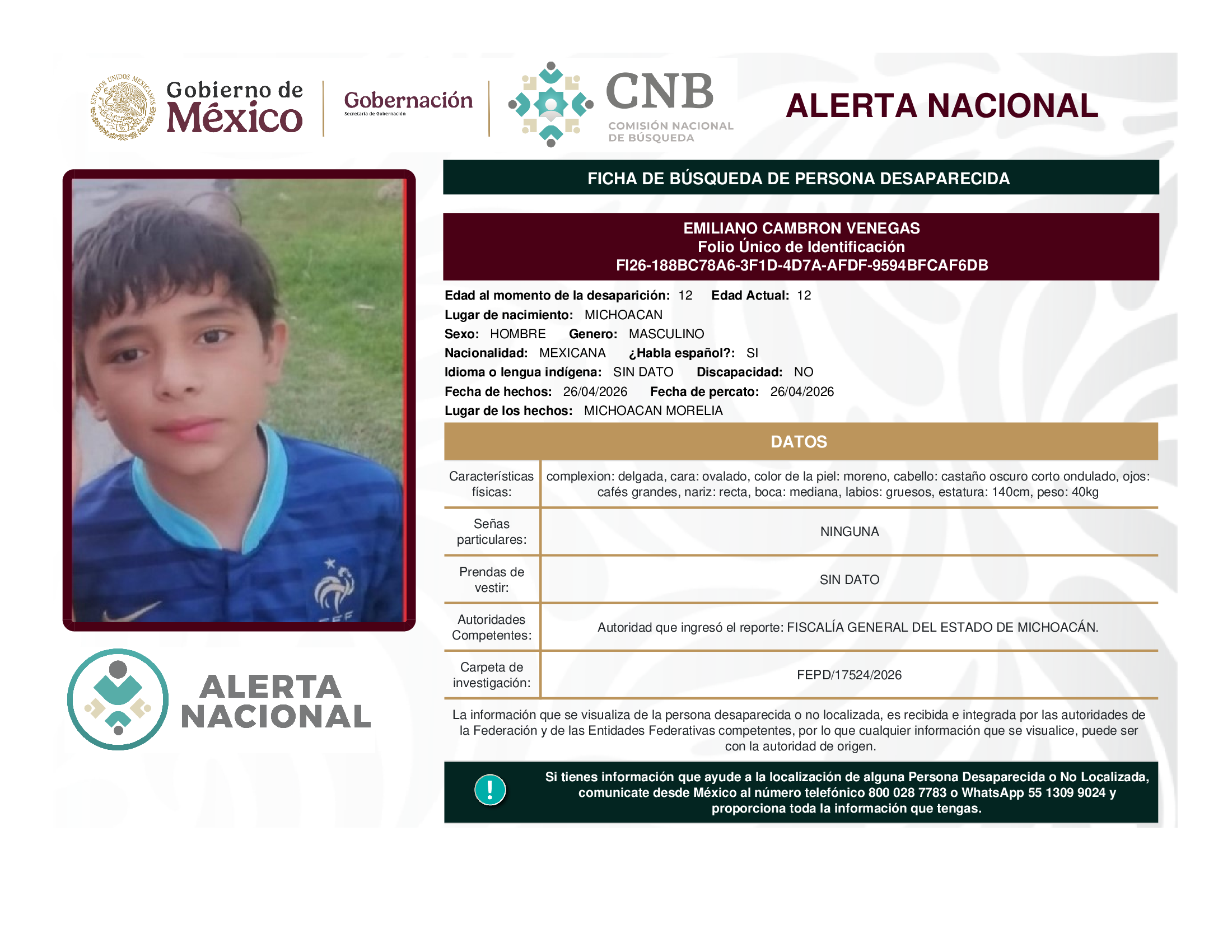 EMILIANO CAMBRON VENEGAS