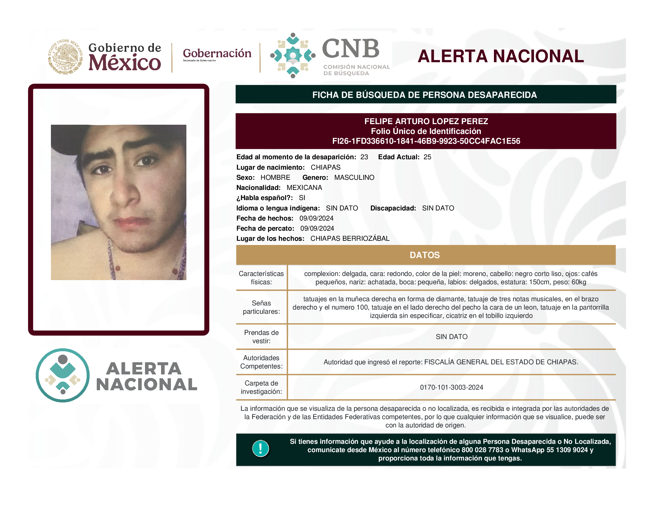 FELIPE ARTURO LOPEZ PEREZ