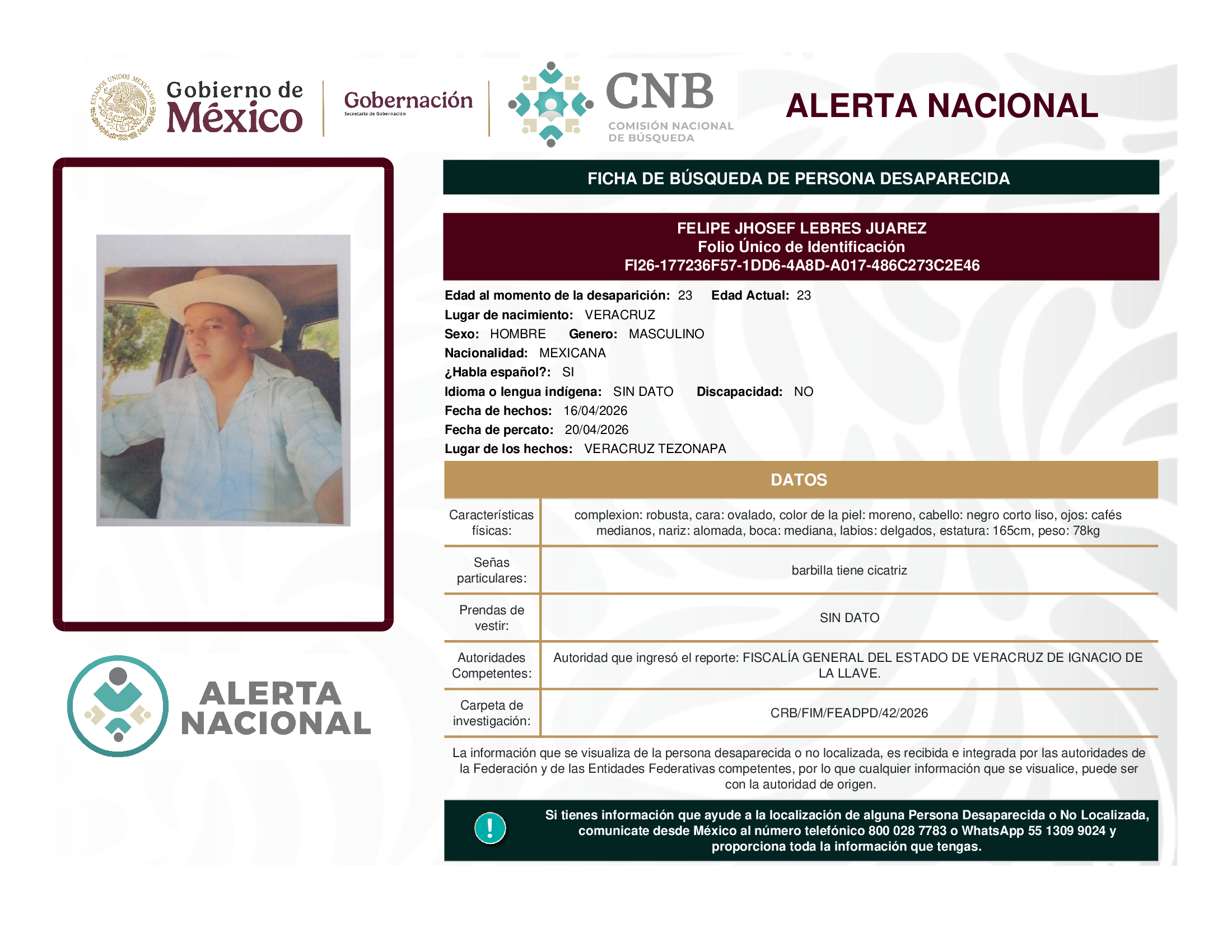 FELIPE JHOSEF LEBRES JUAREZ