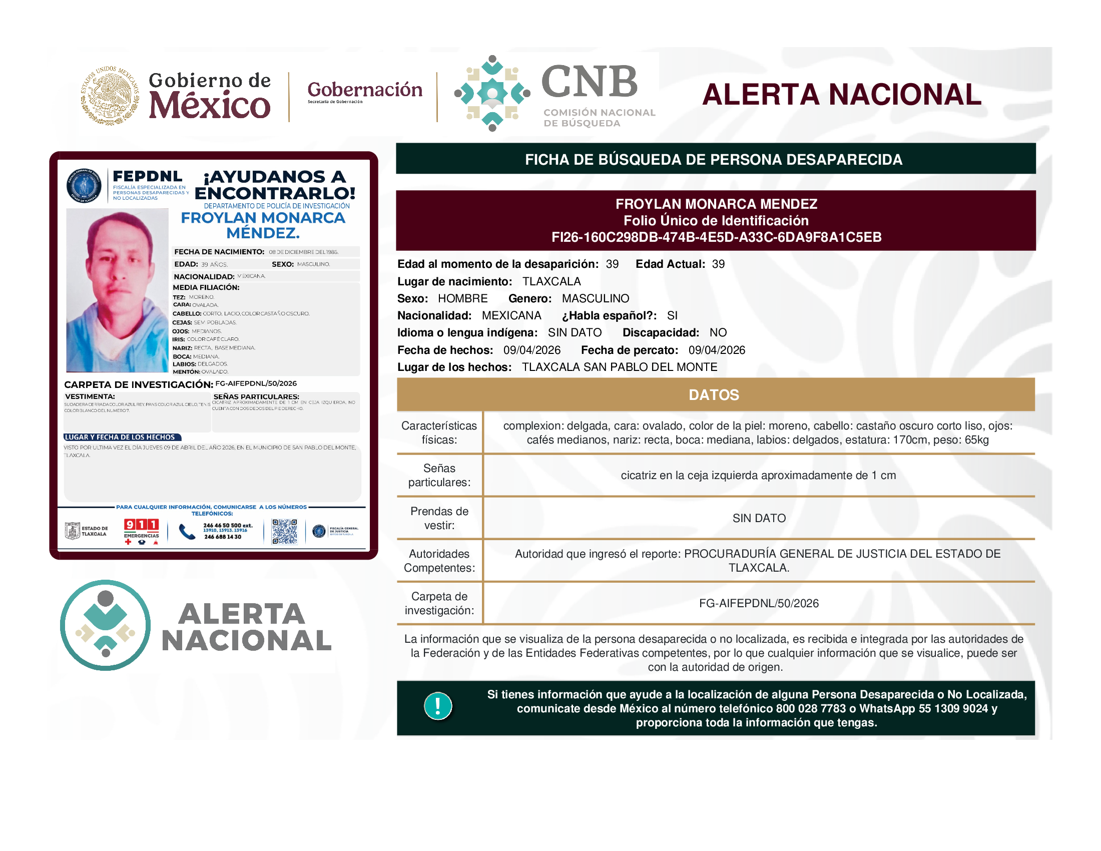FROYLAN MONARCA MENDEZ