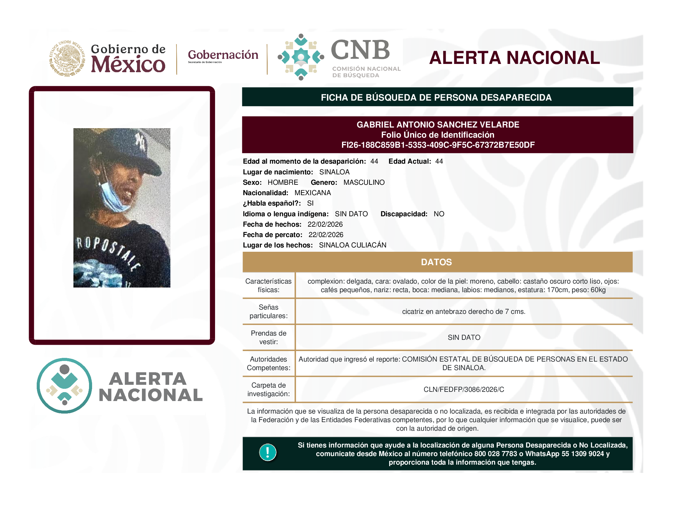 GABRIEL ANTONIO SANCHEZ VELARDE