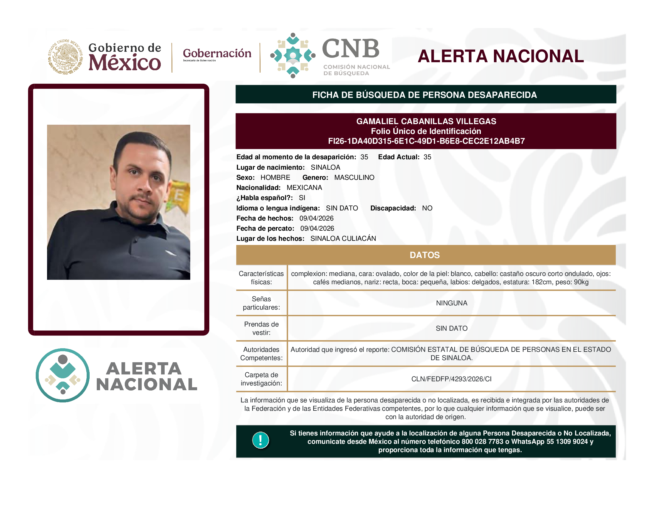 GAMALIEL CABANILLAS VILLEGAS