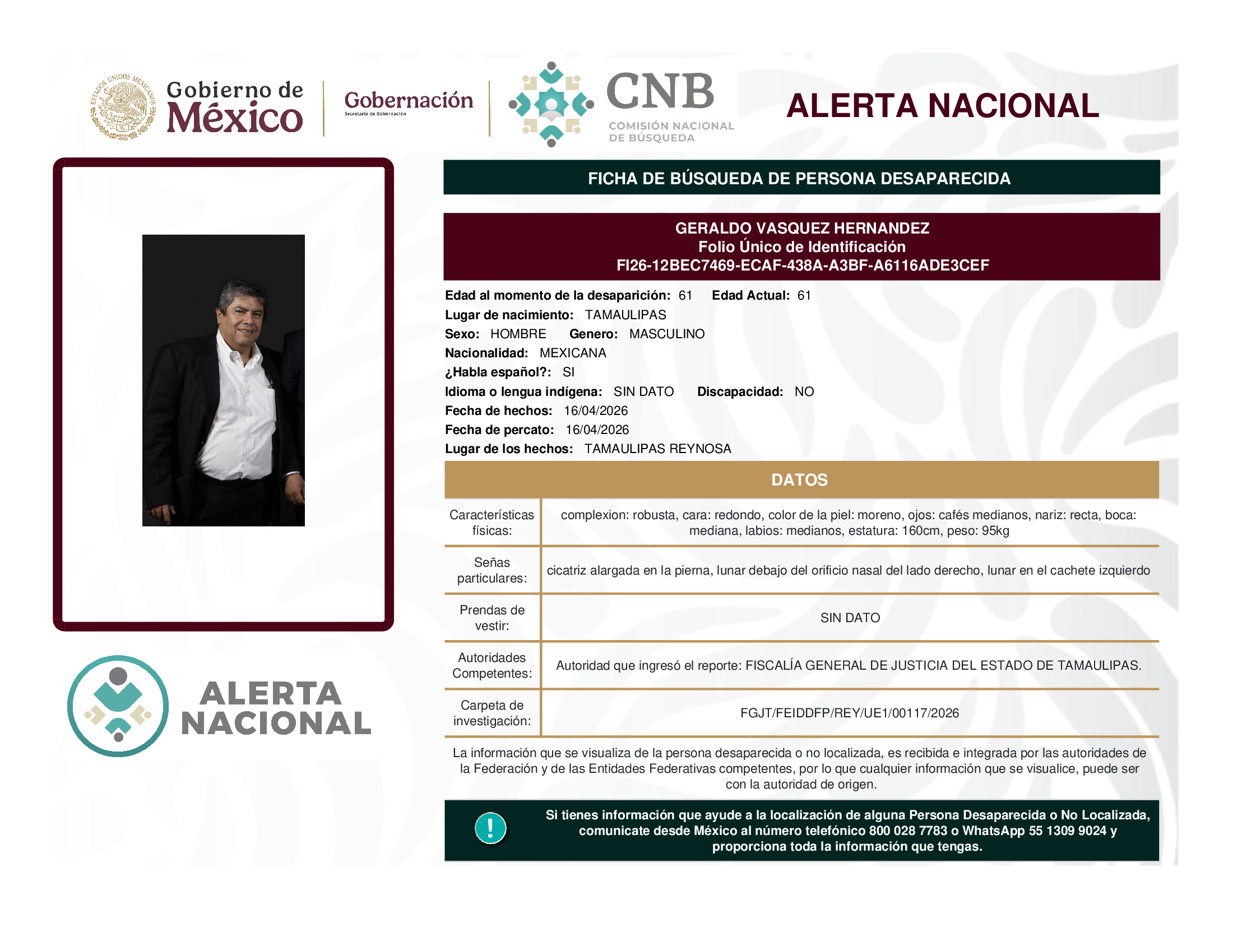 GERALDO VASQUEZ HERNANDEZ