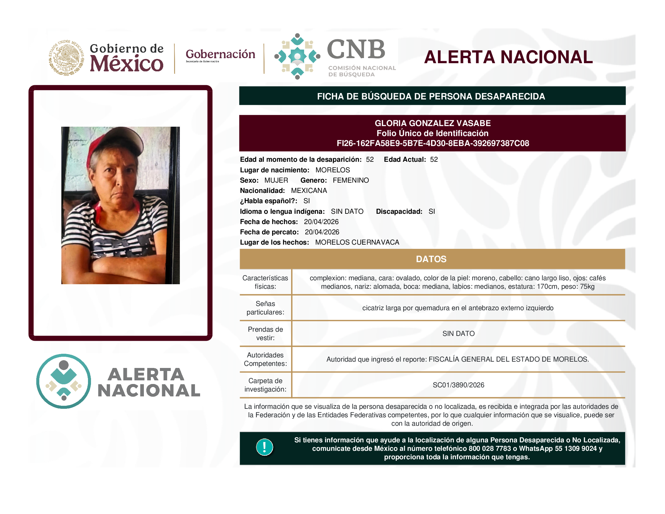 GLORIA GONZALEZ VASABE