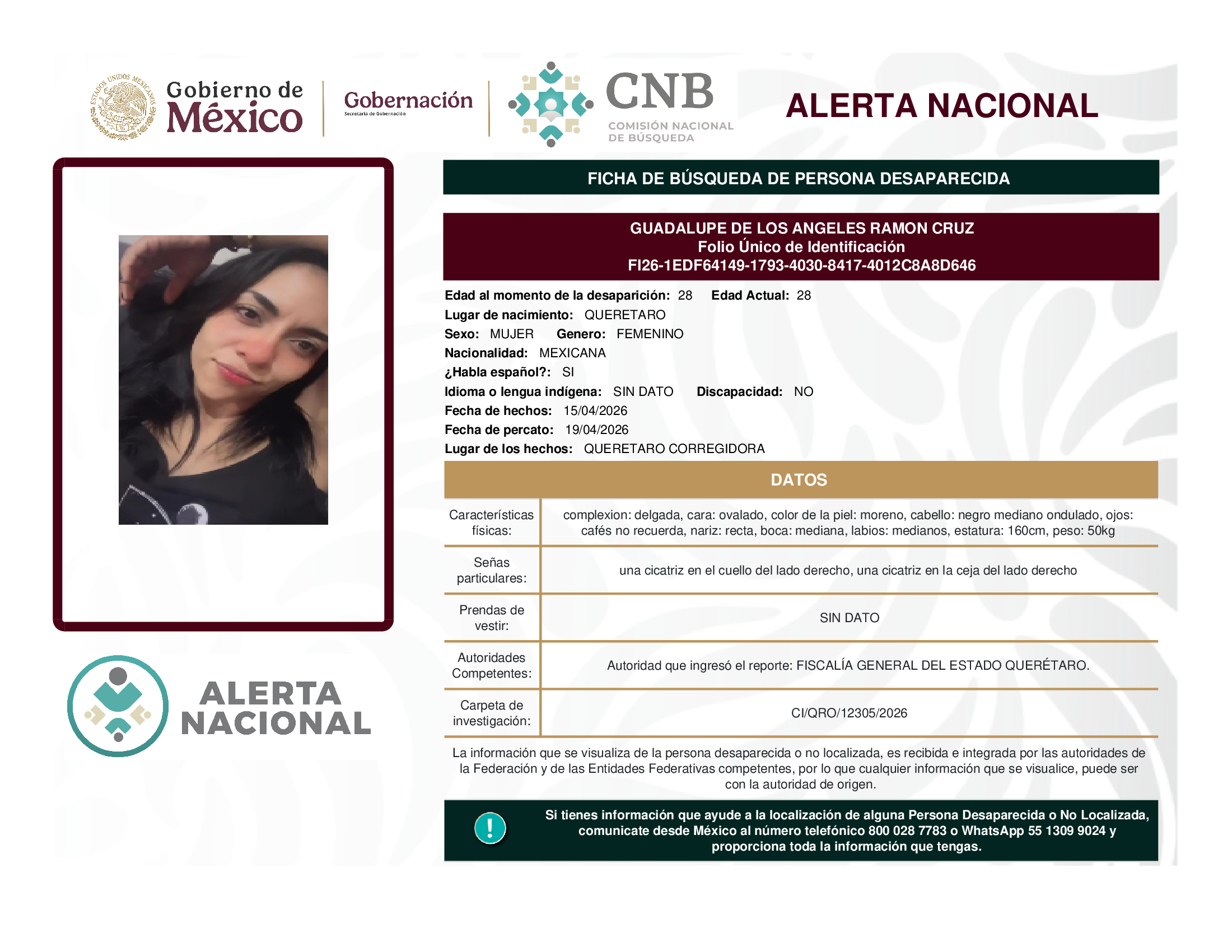 GUADALUPE DE LOS ANGELES RAMON CRUZ