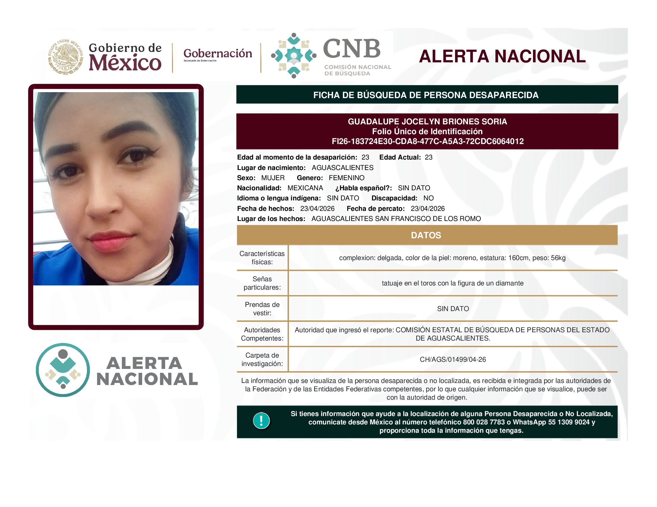 GUADALUPE JOCELYN BRIONES SORIA