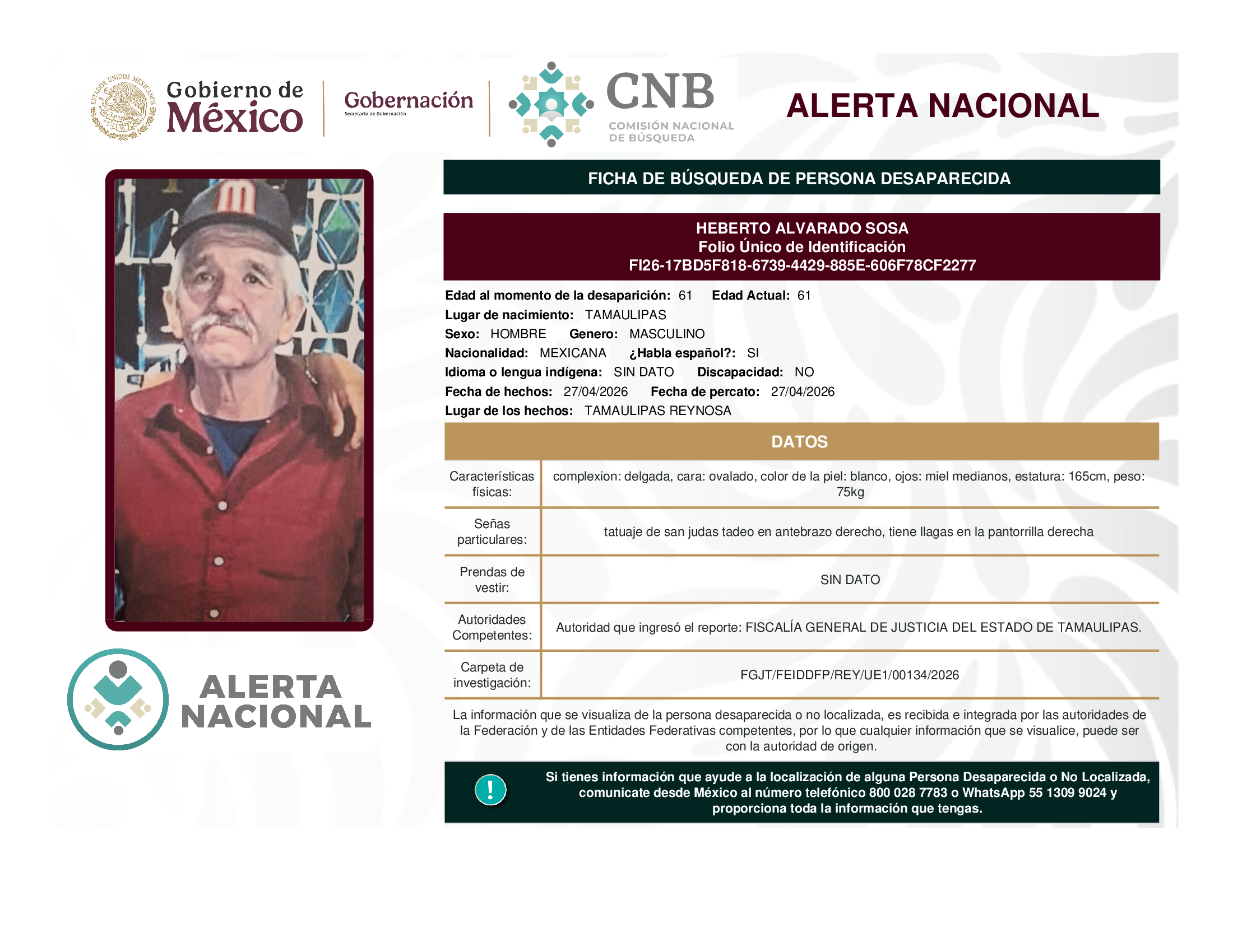 HEBERTO ALVARADO SOSA