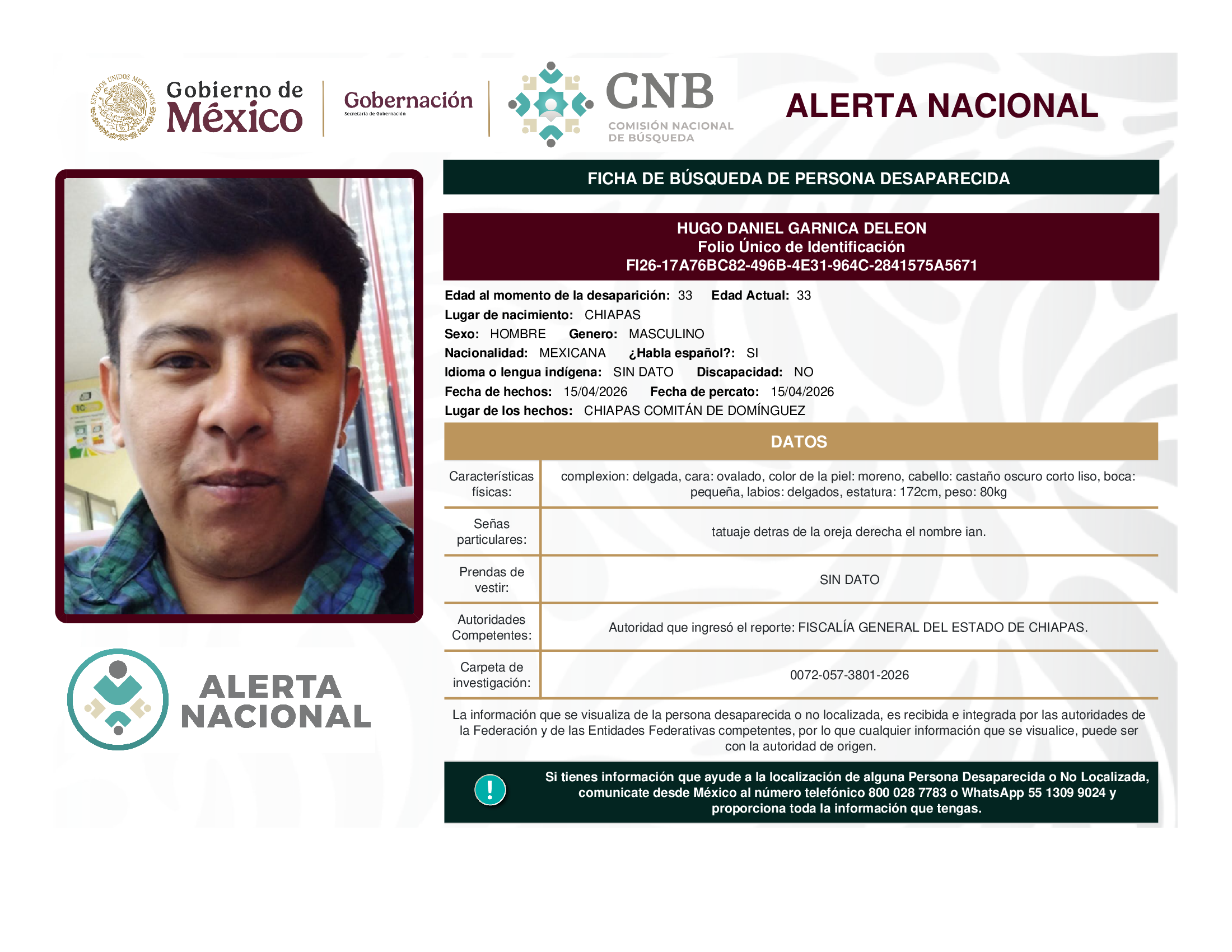 HUGO DANIEL GARNICA DELEON