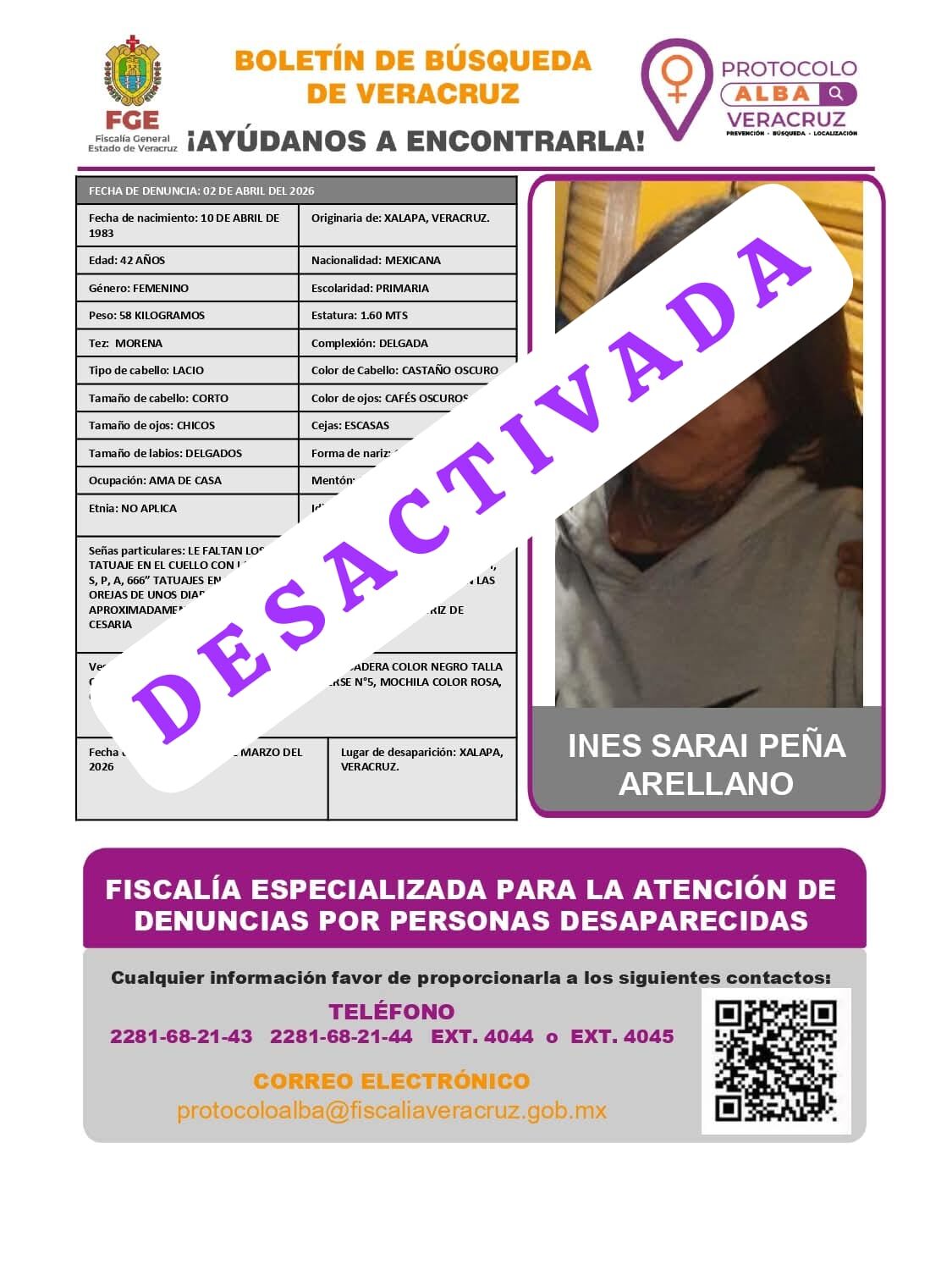 INES SARAI PEÑA ARELLANO