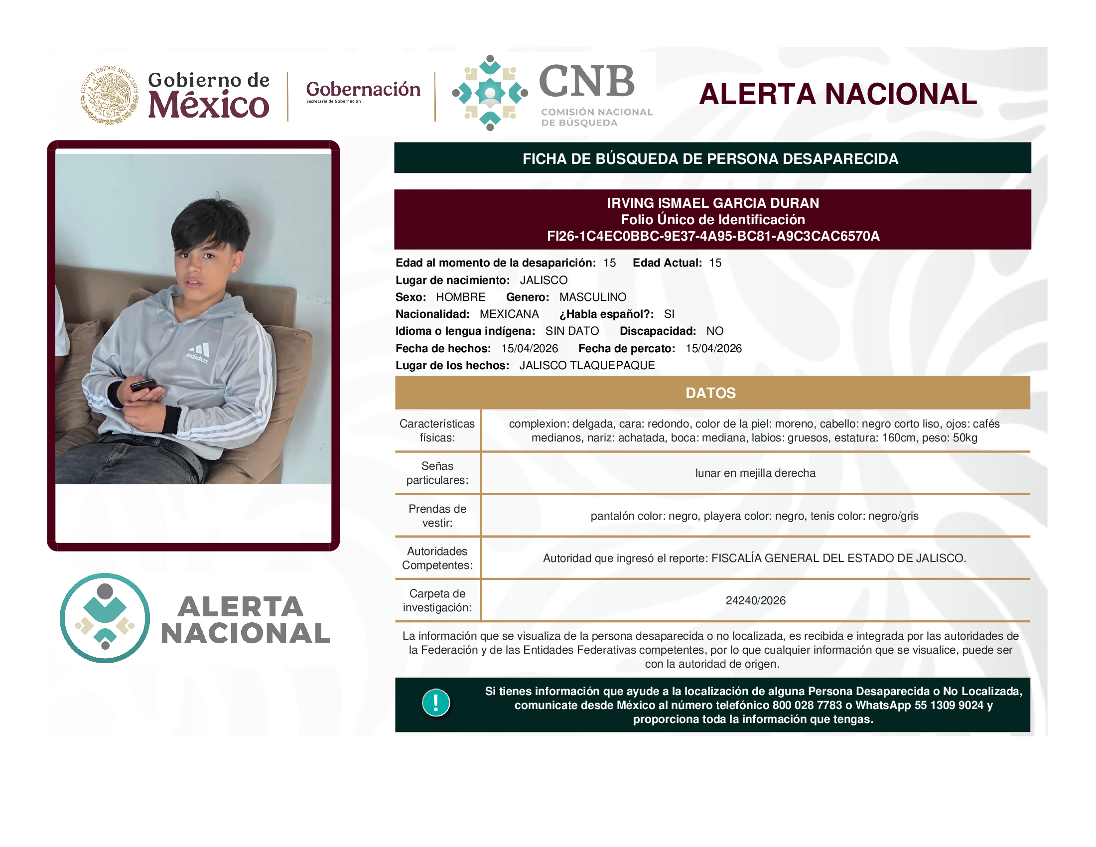 IRVING ISMAEL GARCIA DURAN