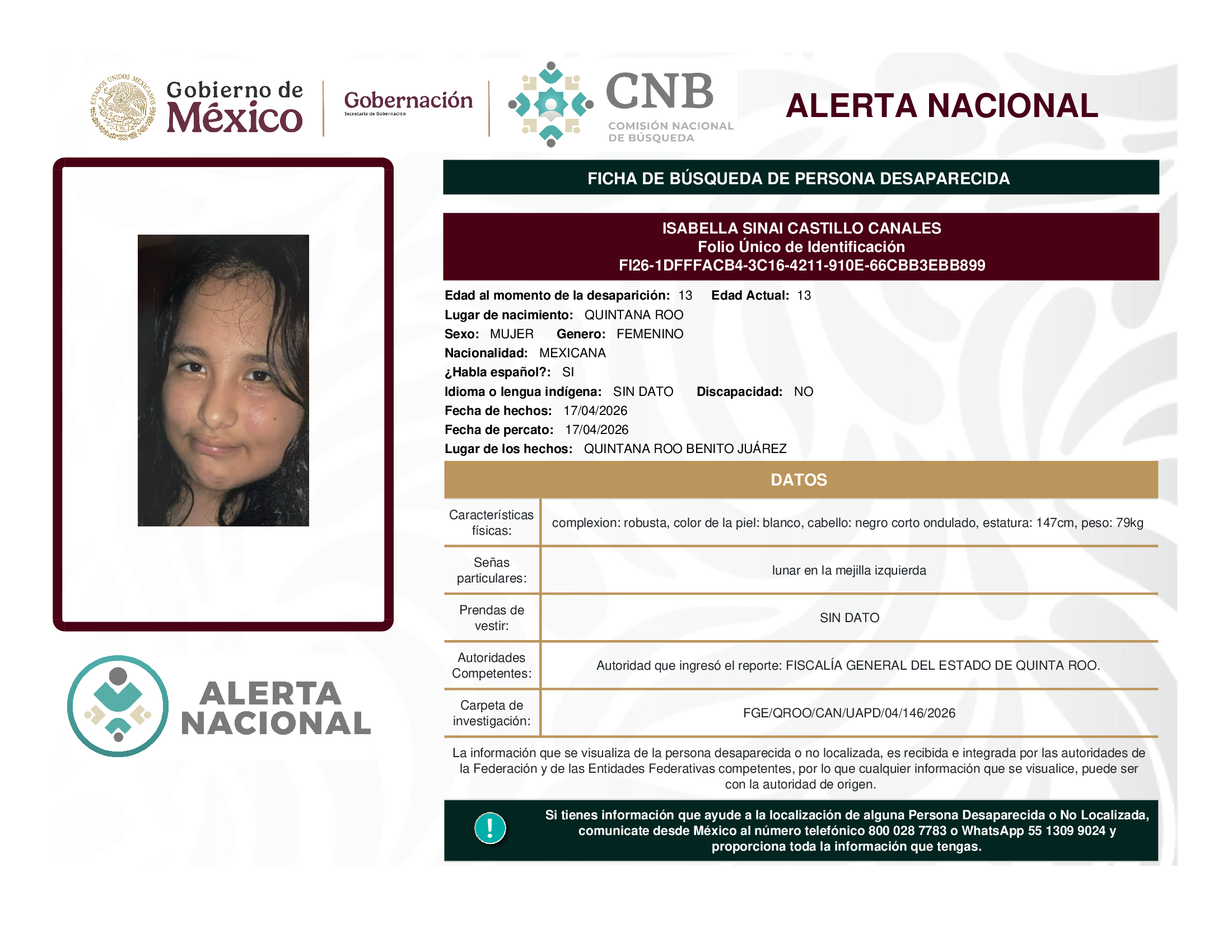 ISABELLA SINAI CASTILLO CANALES