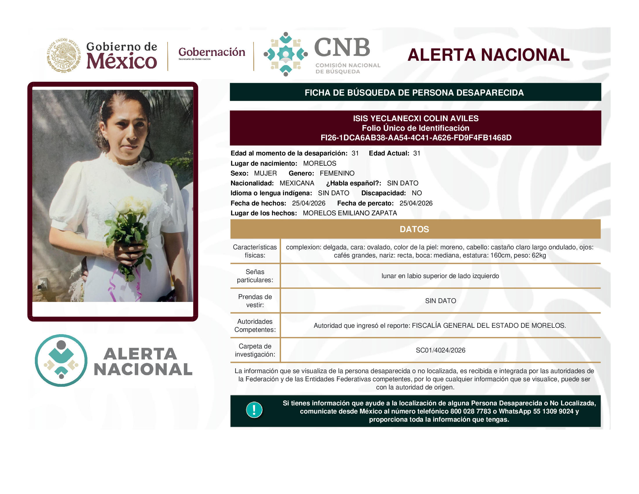 ISIS YECLANECXI COLIN AVILES