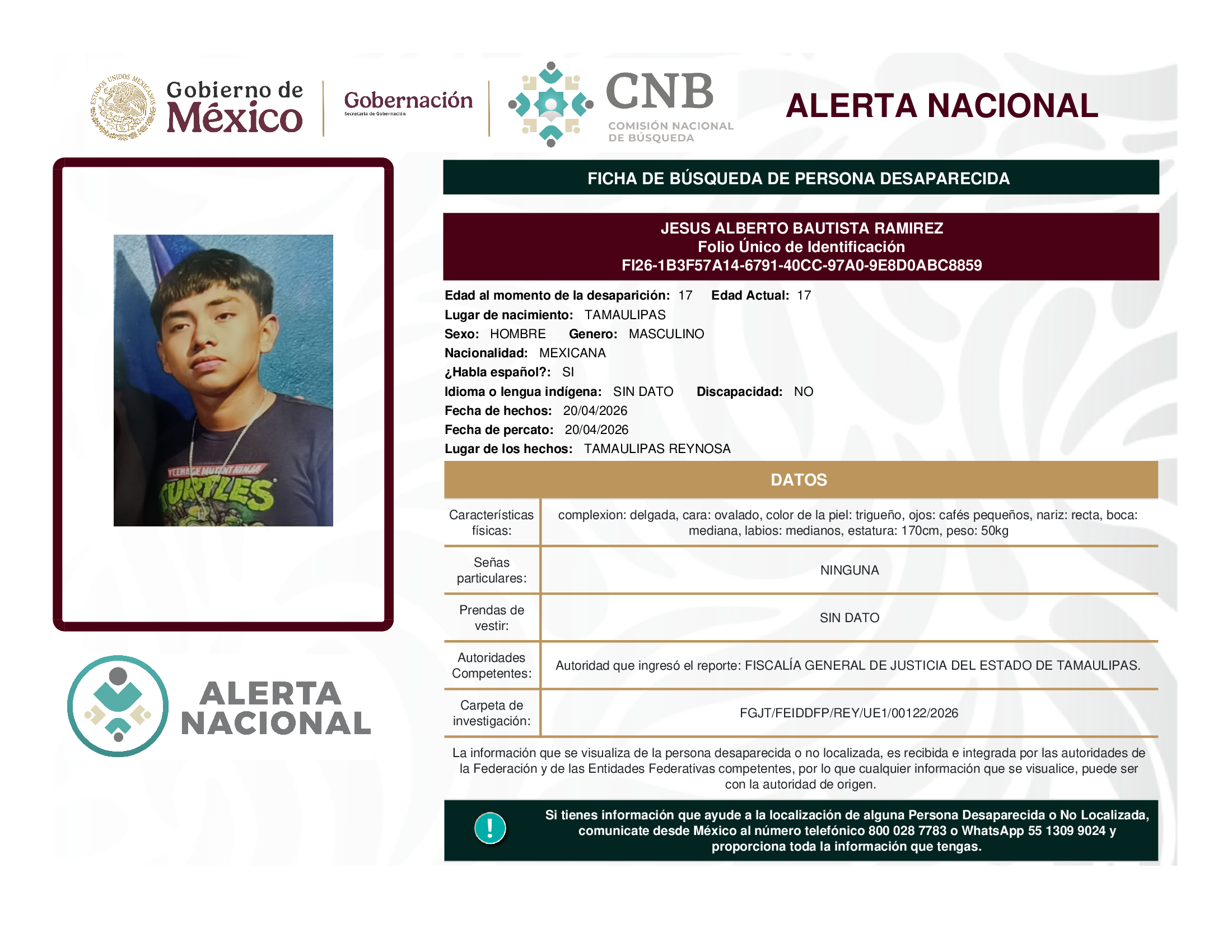 JESUS ALBERTO BAUTISTA RAMIREZ