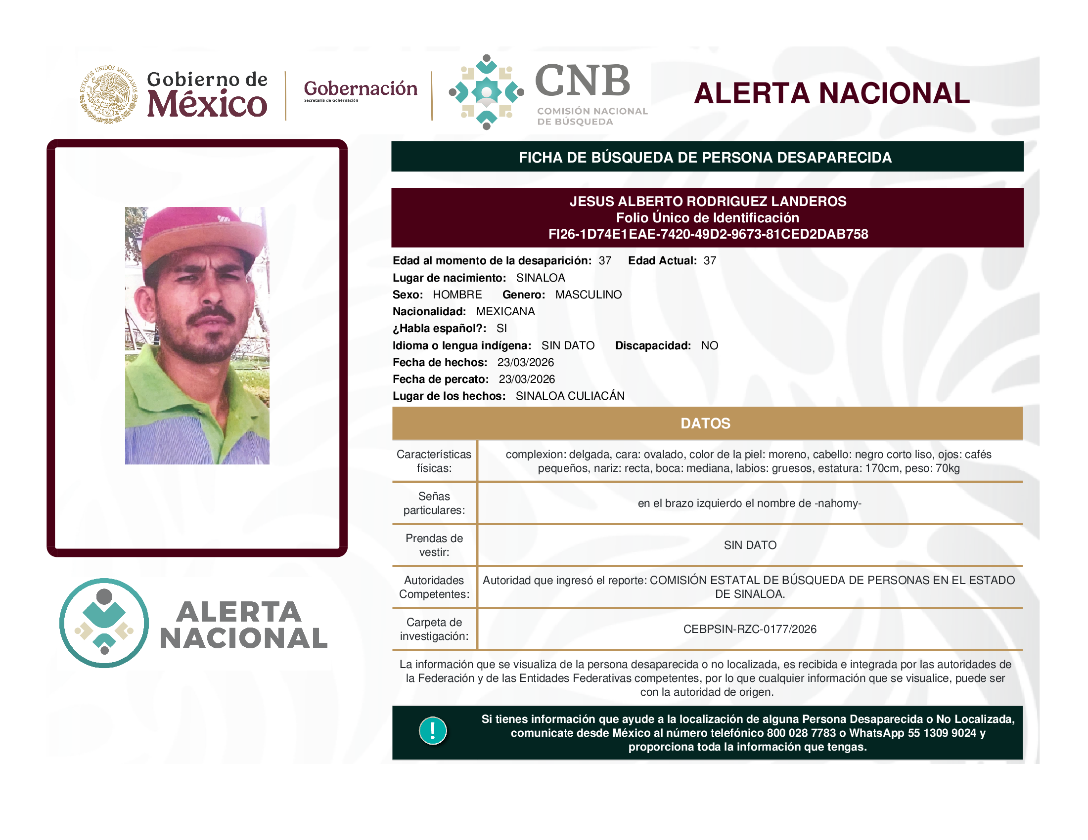 JESUS ALBERTO RODRIGUEZ LANDEROS