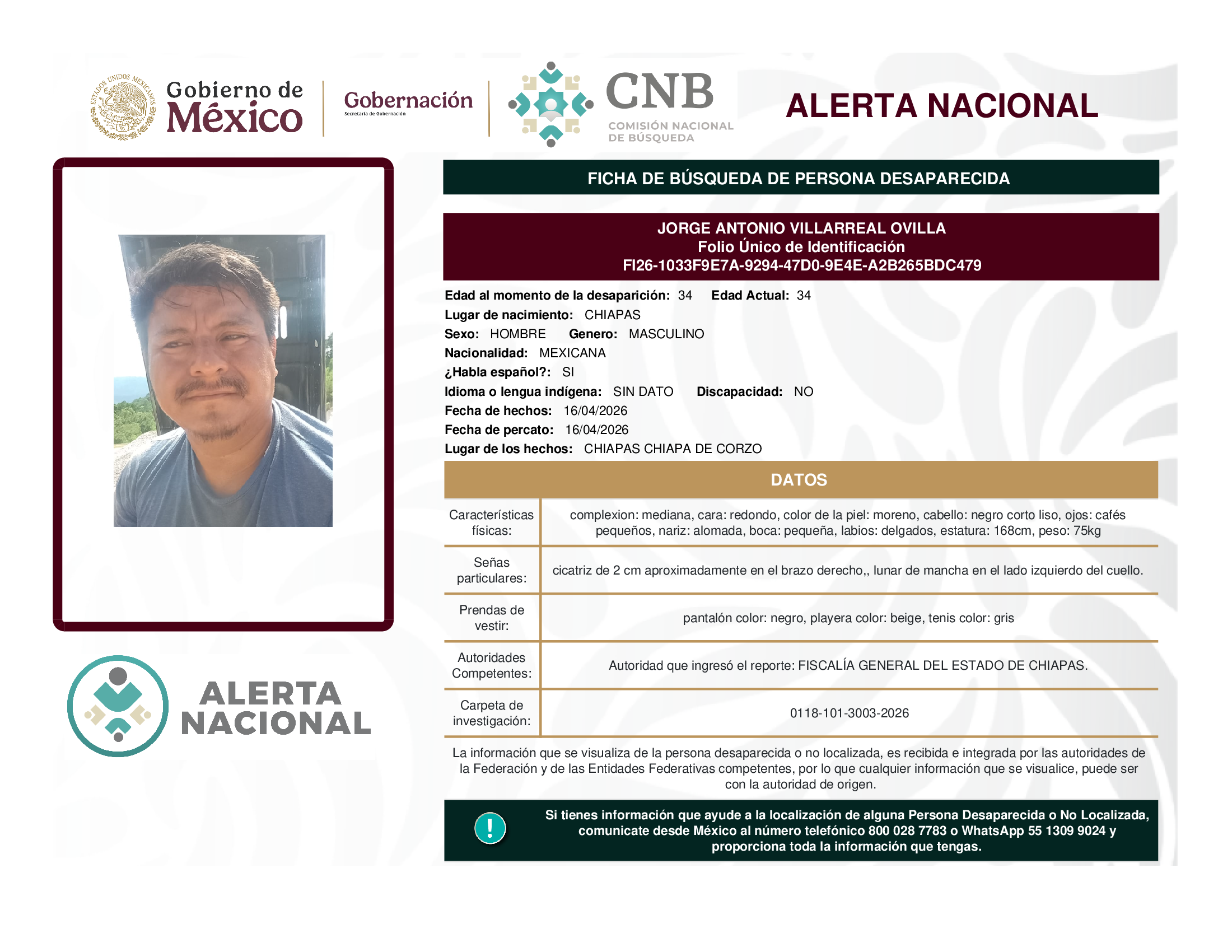 JORGE ANTONIO VILLARREAL OVILLA