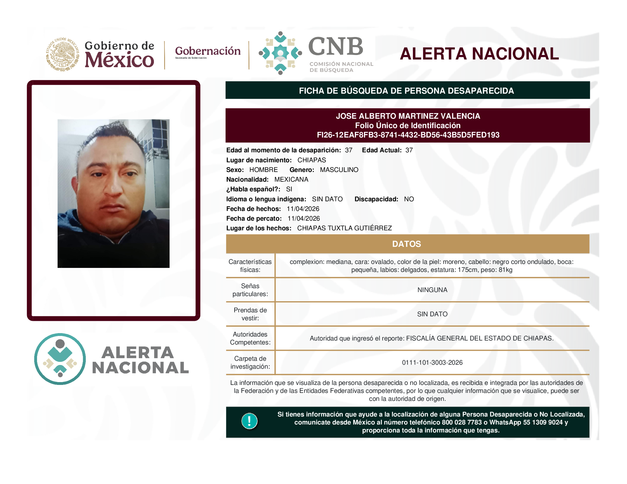 JOSE ALBERTO MARTINEZ VALENCIA