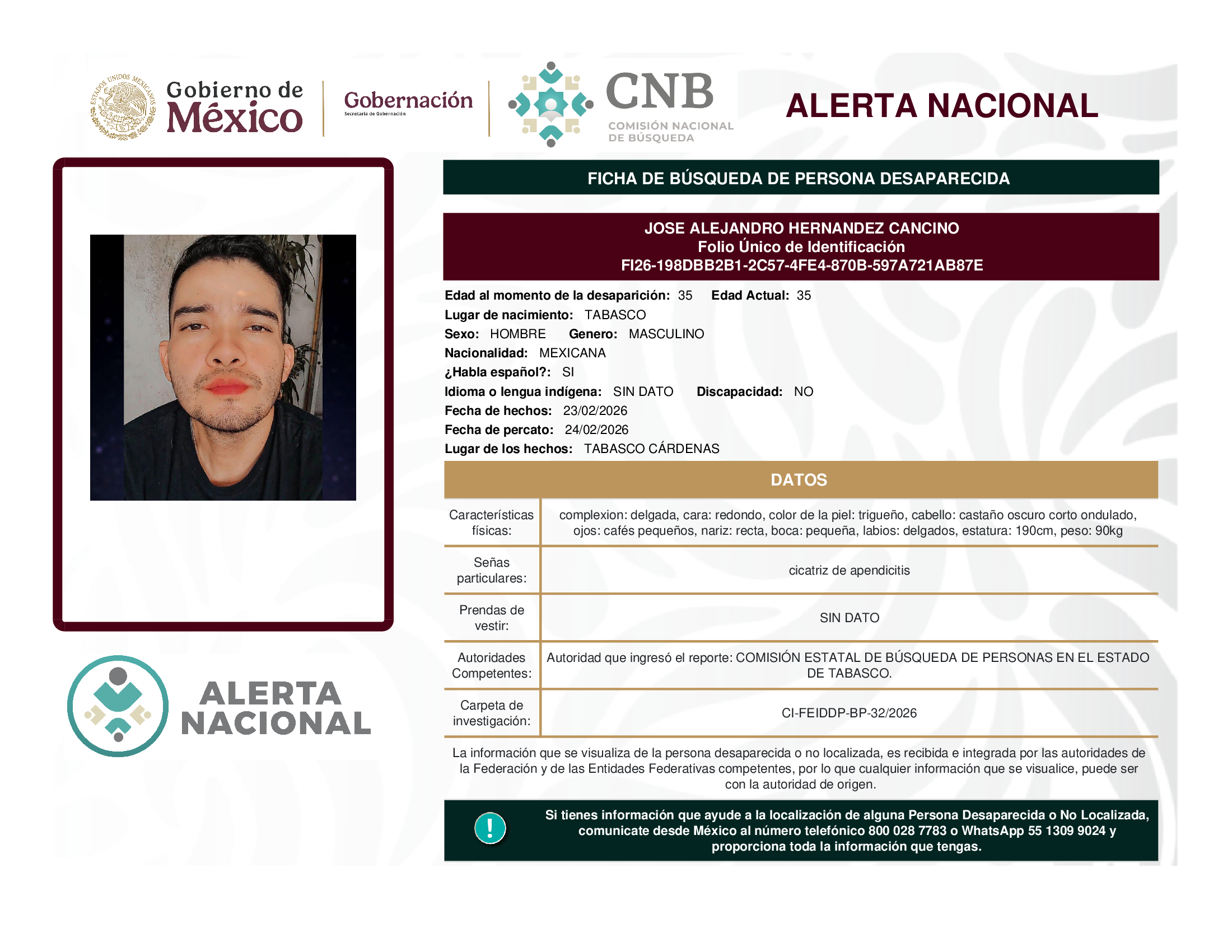 JOSE ALEJANDRO HERNANDEZ CANCINO