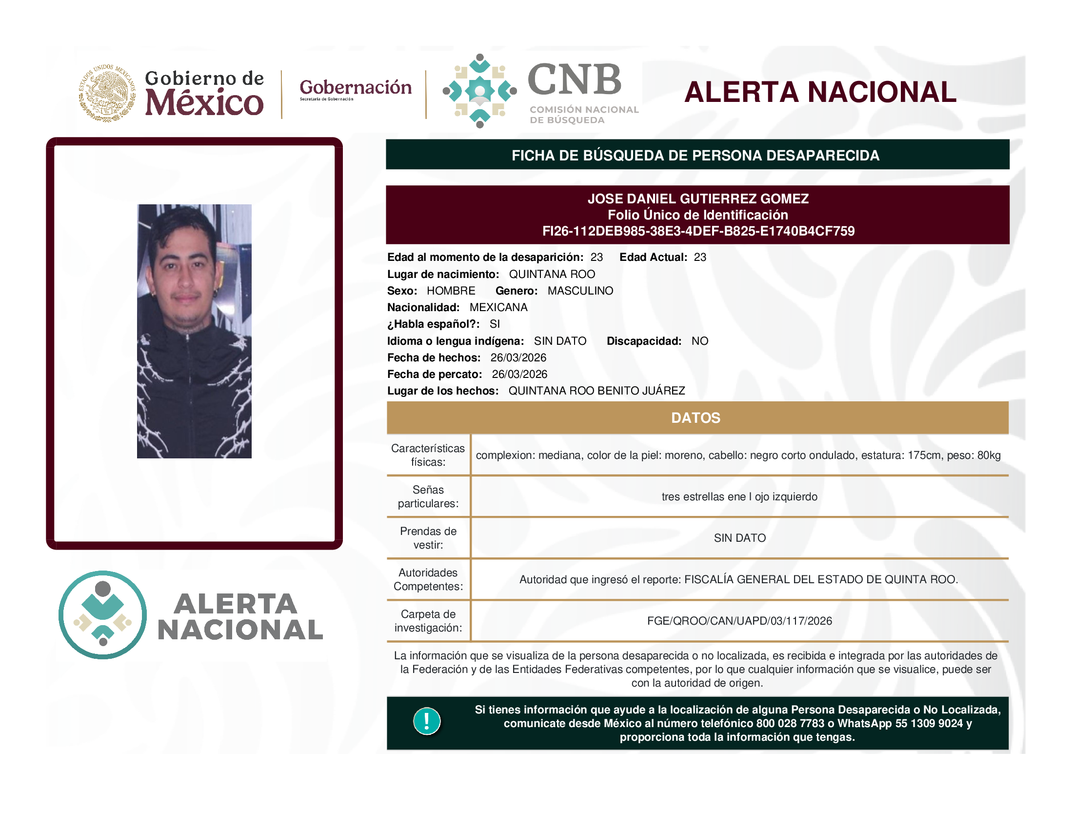 JOSE DANIEL GUTIERREZ GOMEZ