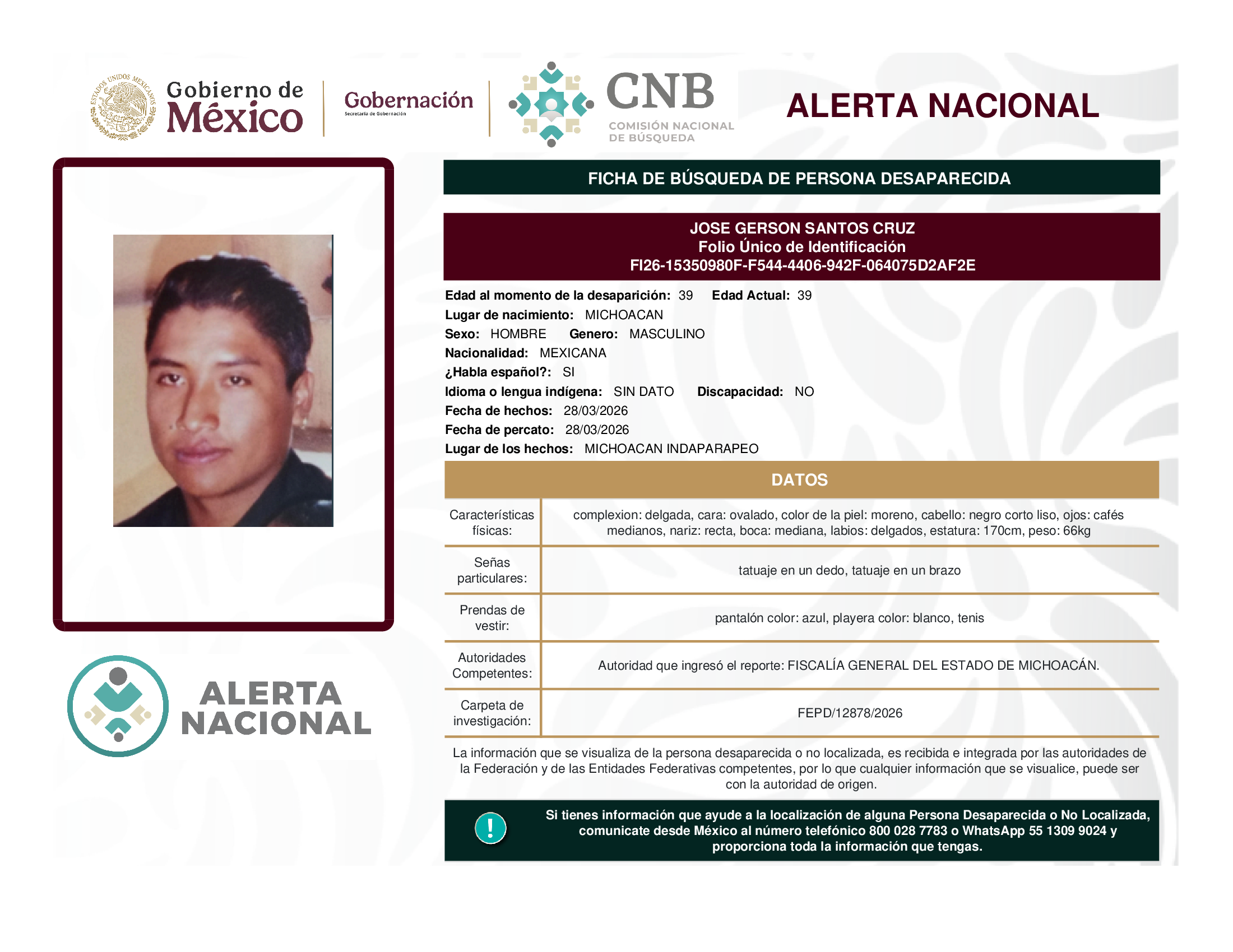 JOSE GERSON SANTOS CRUZ