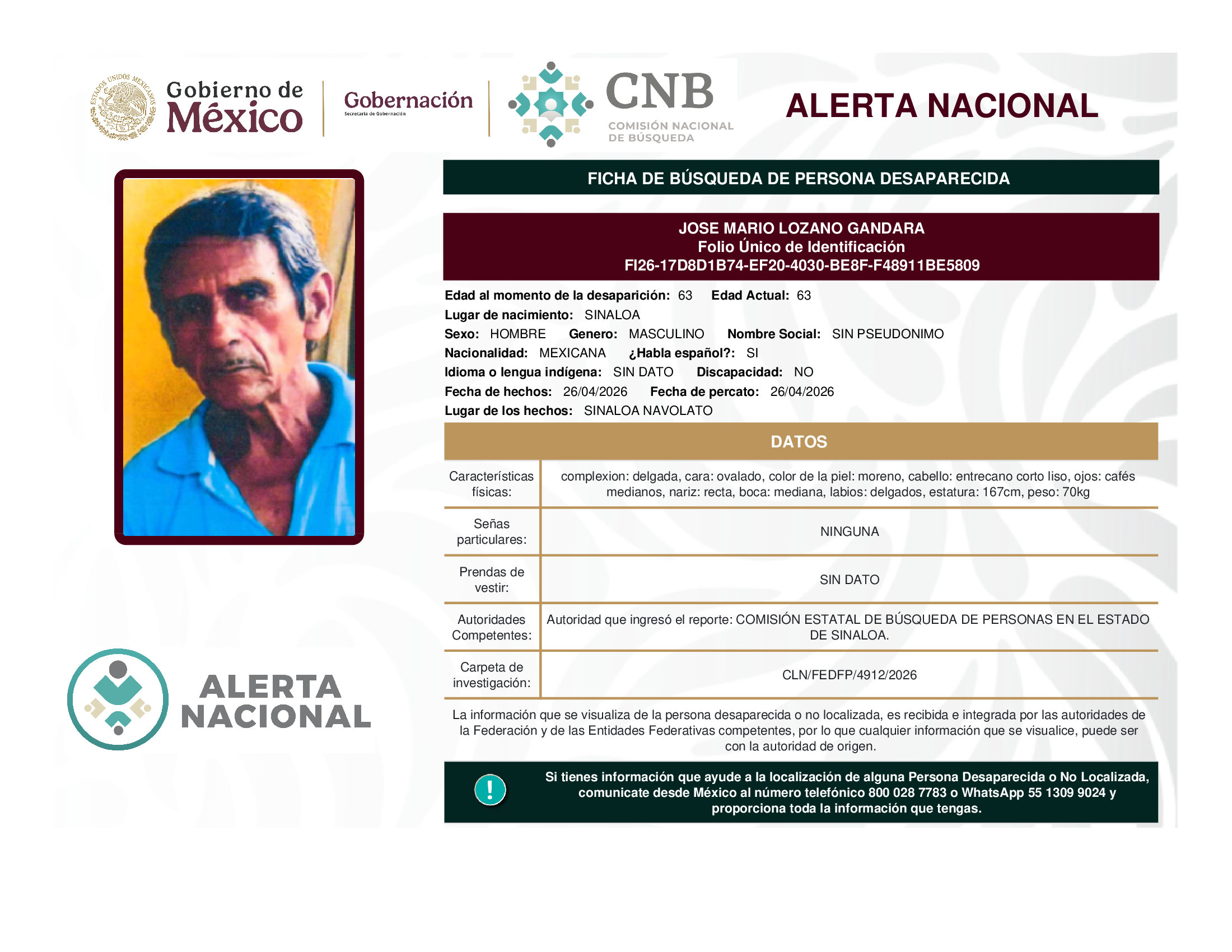 JOSE MARIO LOZANO GANDARA