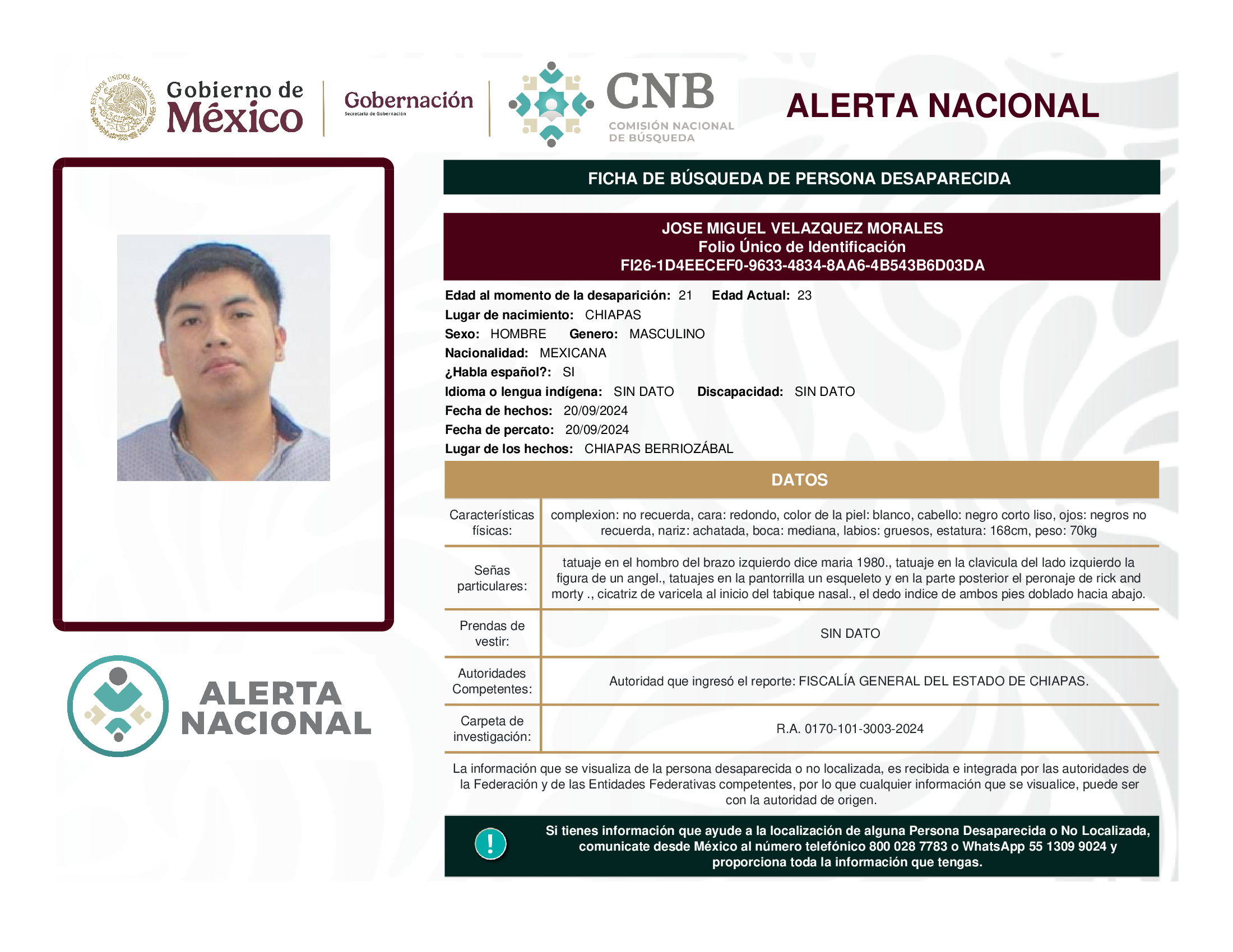 JOSE MIGUEL VELAZQUEZ MORALES