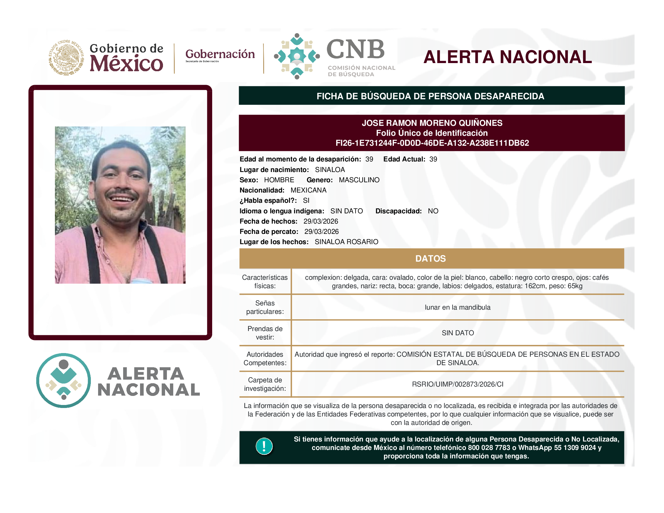 JOSE RAMON MORENO QUIÑONES