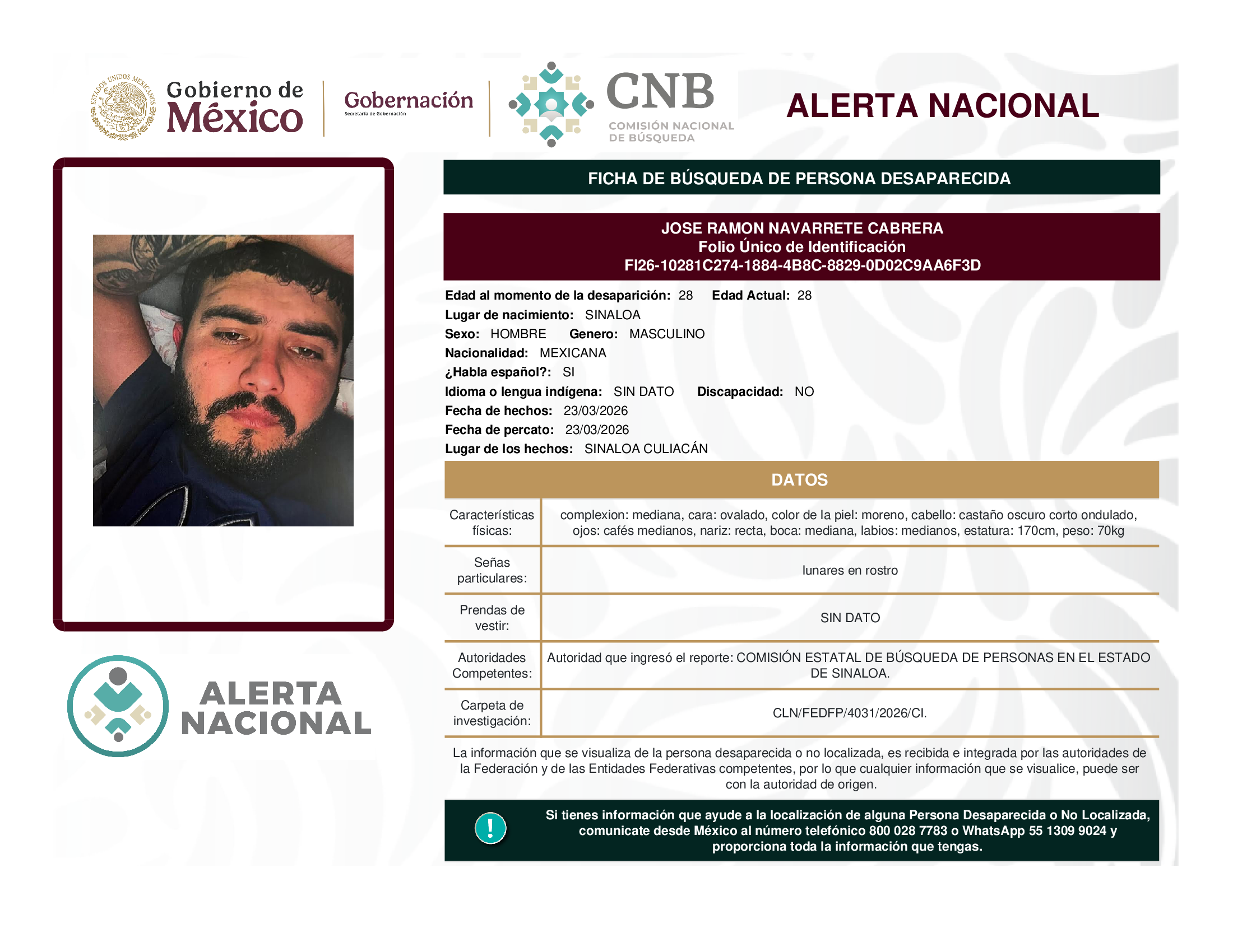 JOSE RAMON NAVARRETE CABRERA