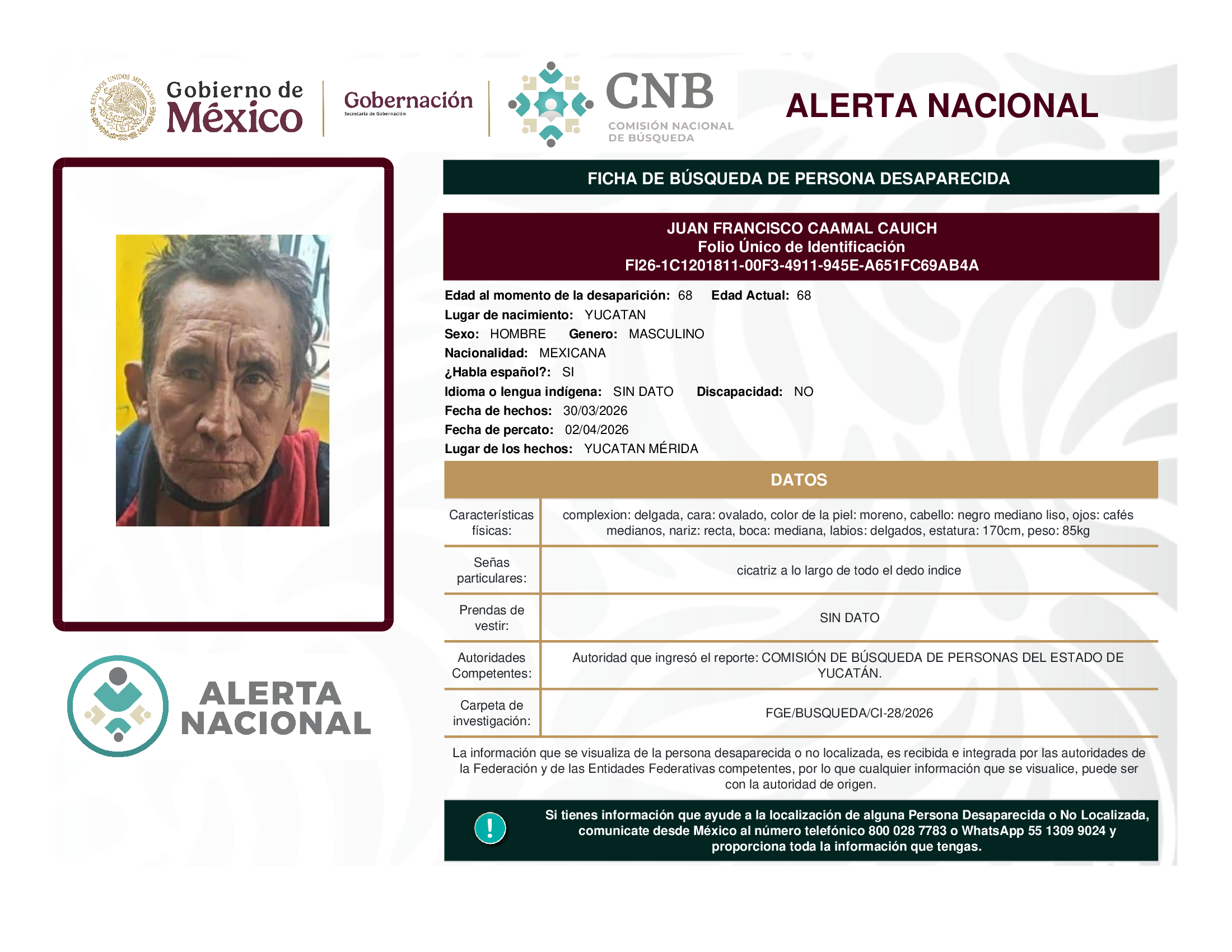 JUAN FRANCISCO CAAMAL CAUICH