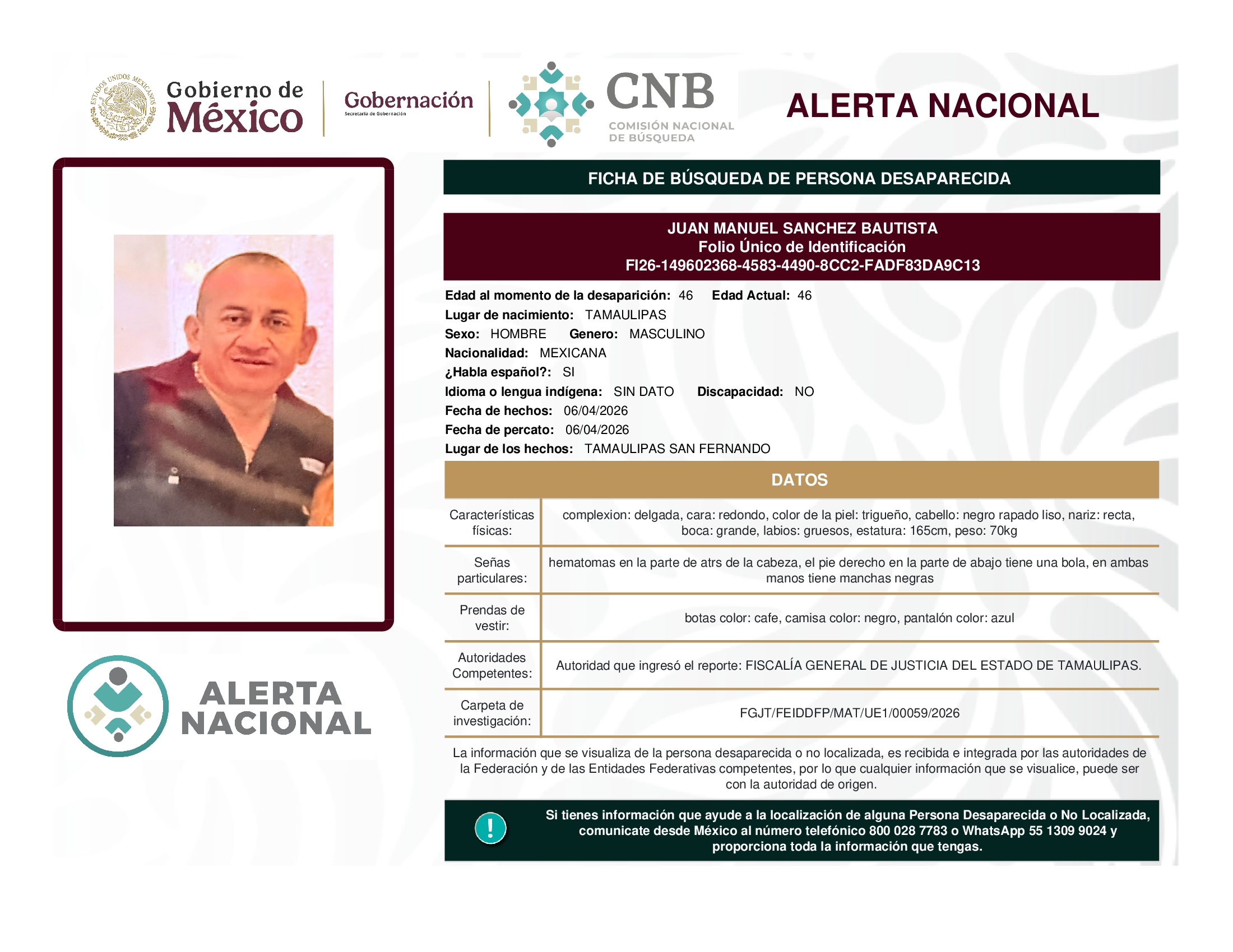 JUAN MANUEL SANCHEZ BAUTISTA