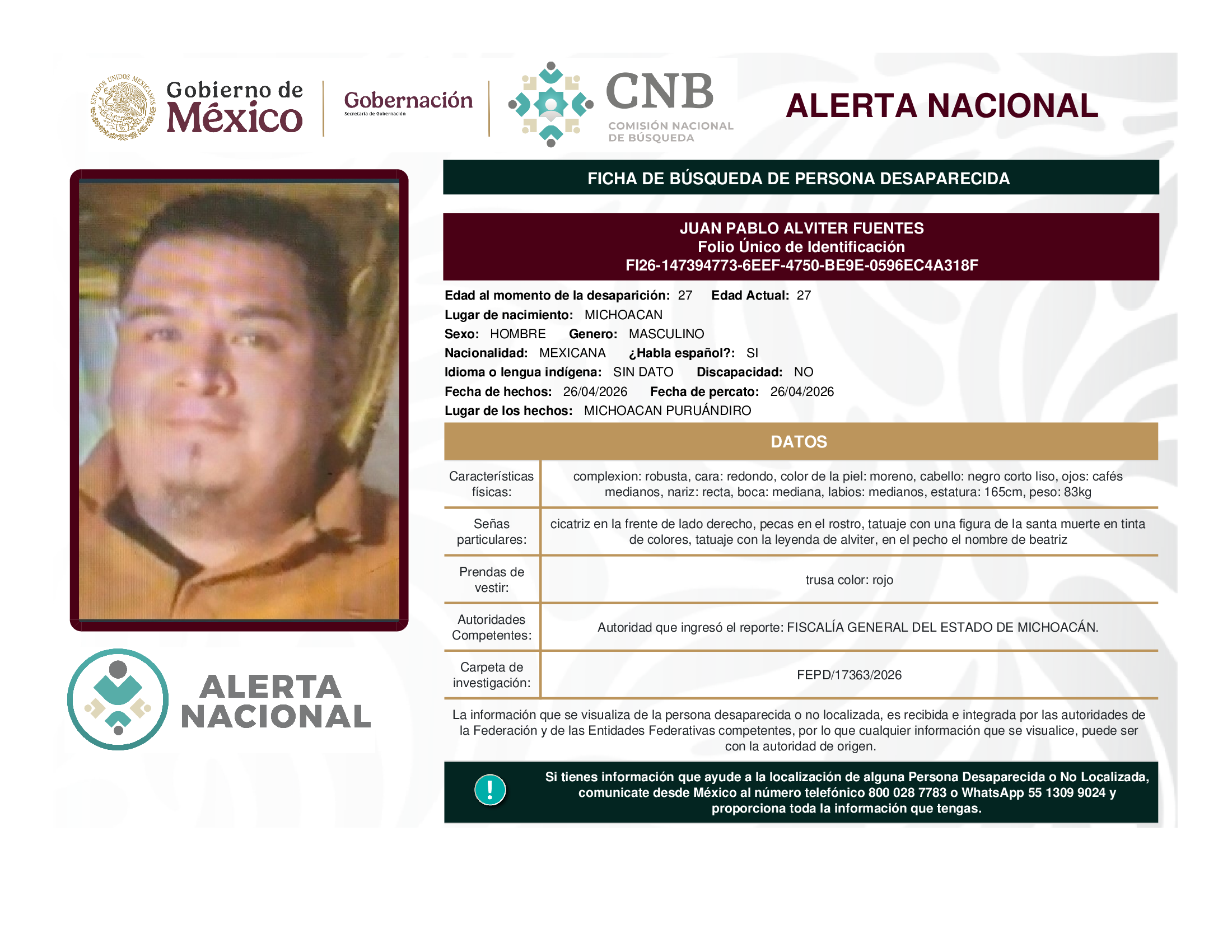 JUAN PABLO ALVITER FUENTES